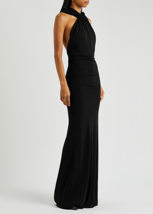 Saint Laurent Paris o1y0126 Maxi Dress in Black Size M / US 6-8 / IT 42-44 - 4 Thumbnail