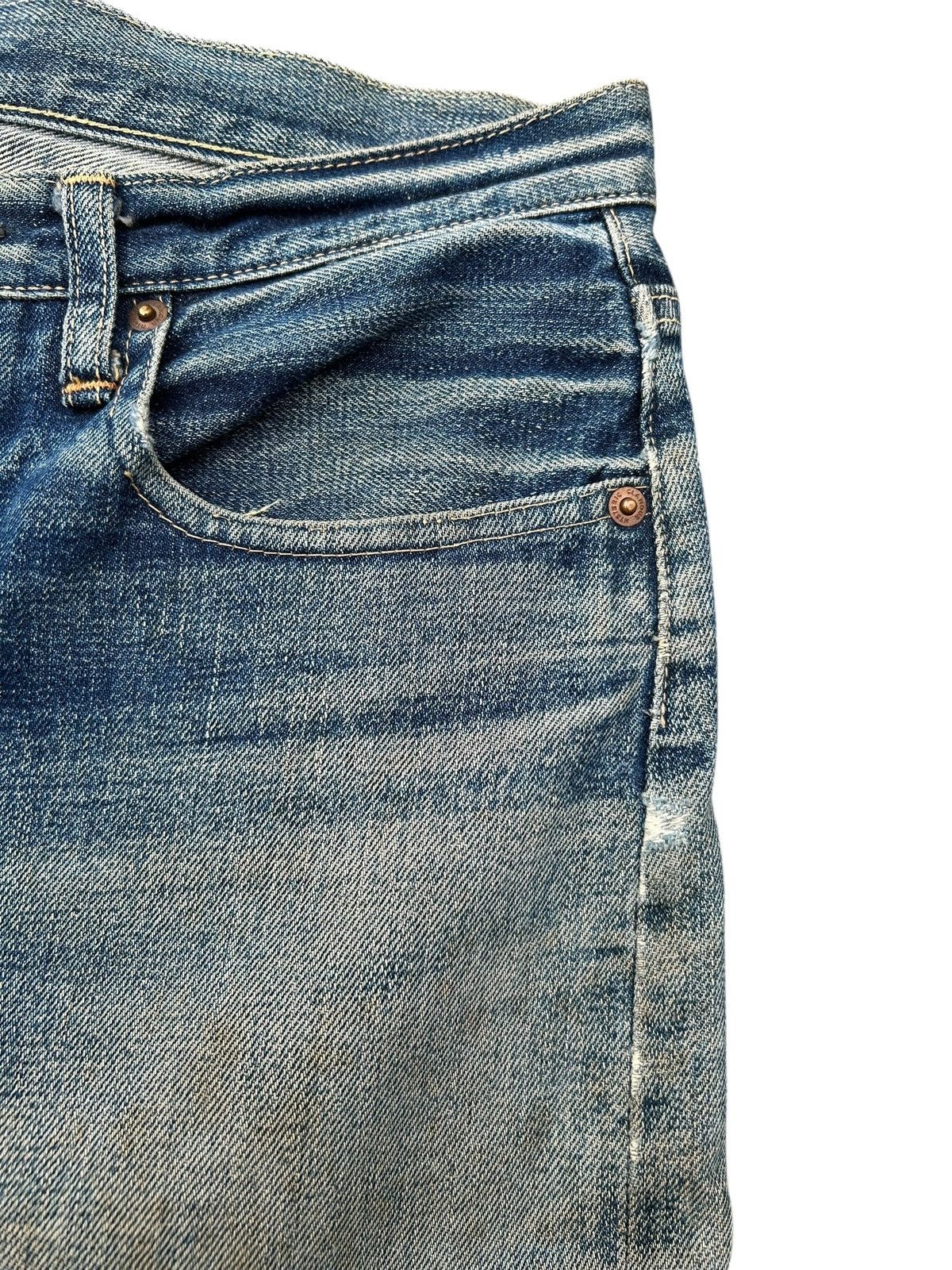 Kapital Thrashed Vintage Hysteric Glamour Selvedge Dirty Denim Jeans Size US 30 / EU 46 - 12 Thumbnail
