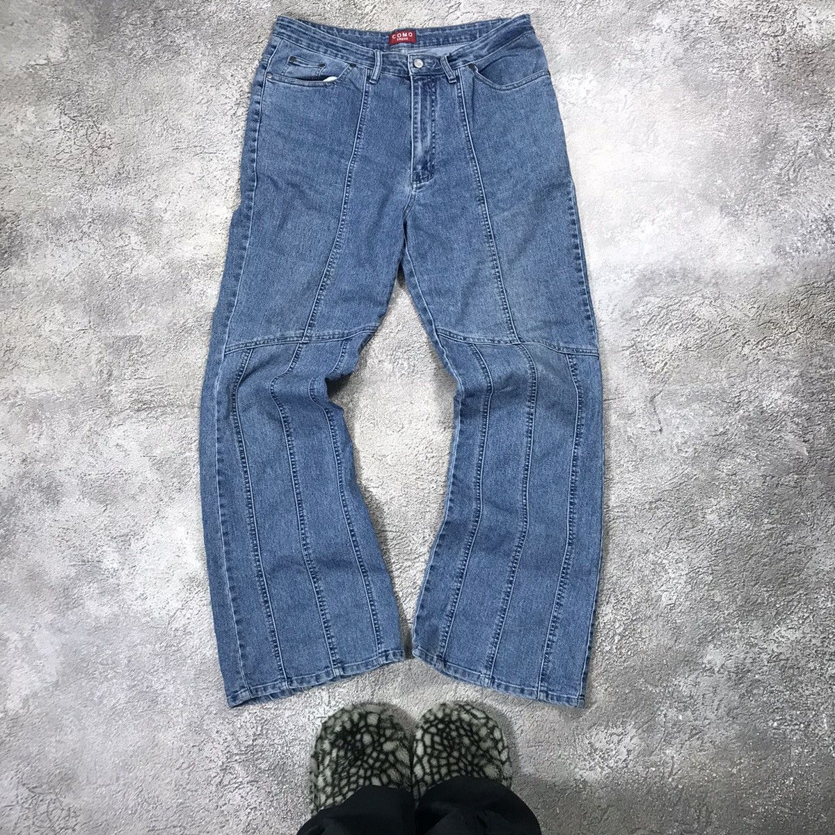 Vintage Vintage 90s Flared Jeans Distressed Thrashed Streetwear Y2K Size US 32 / EU 48 - 2 Thumbnail