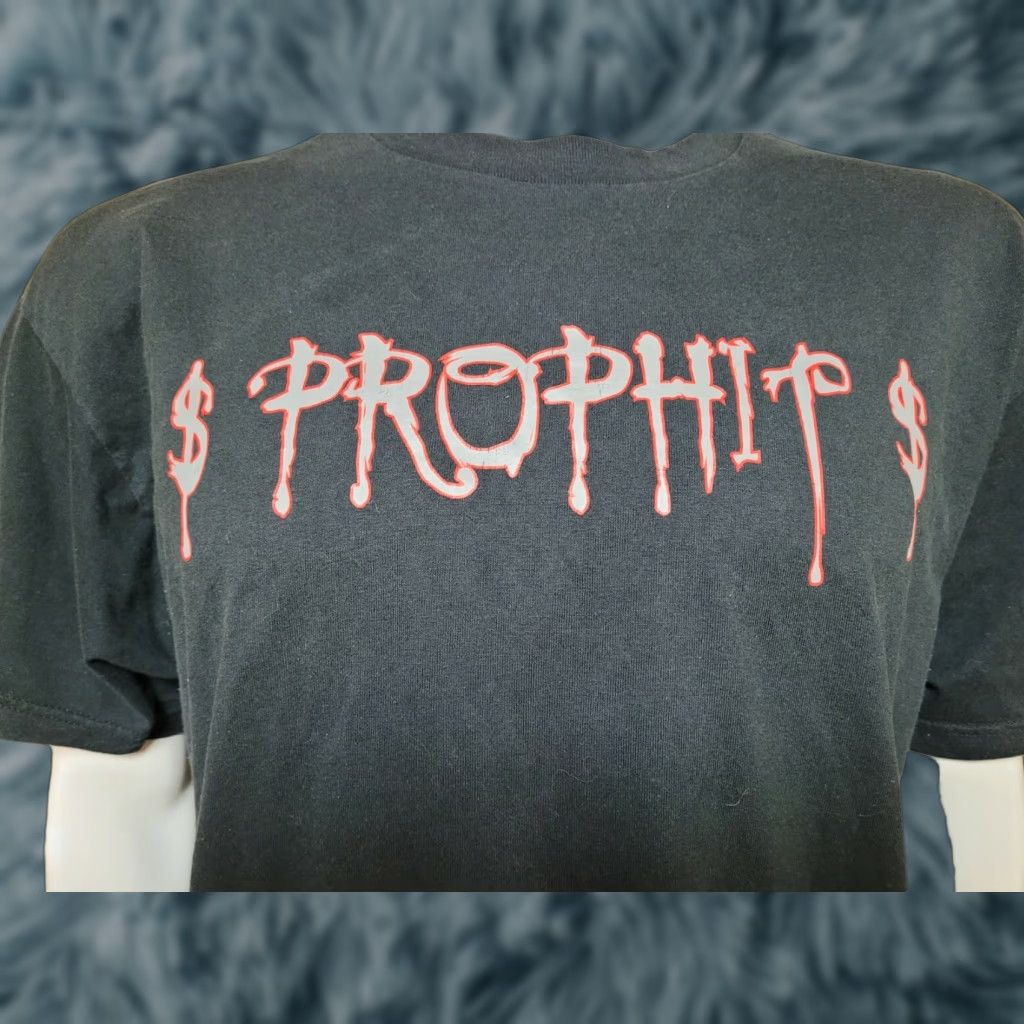 Fruit Of The Loom VTG Prophit 4RealDoe Phenom P Detroit Wayne MI Rap T Shirt XL RARE Black 100% Cotton Fruit Of The Loom Mens Graphic Tee Short Sleeve Round Neck Size US XL / EU 56 / 4 - 1 Thumbnail