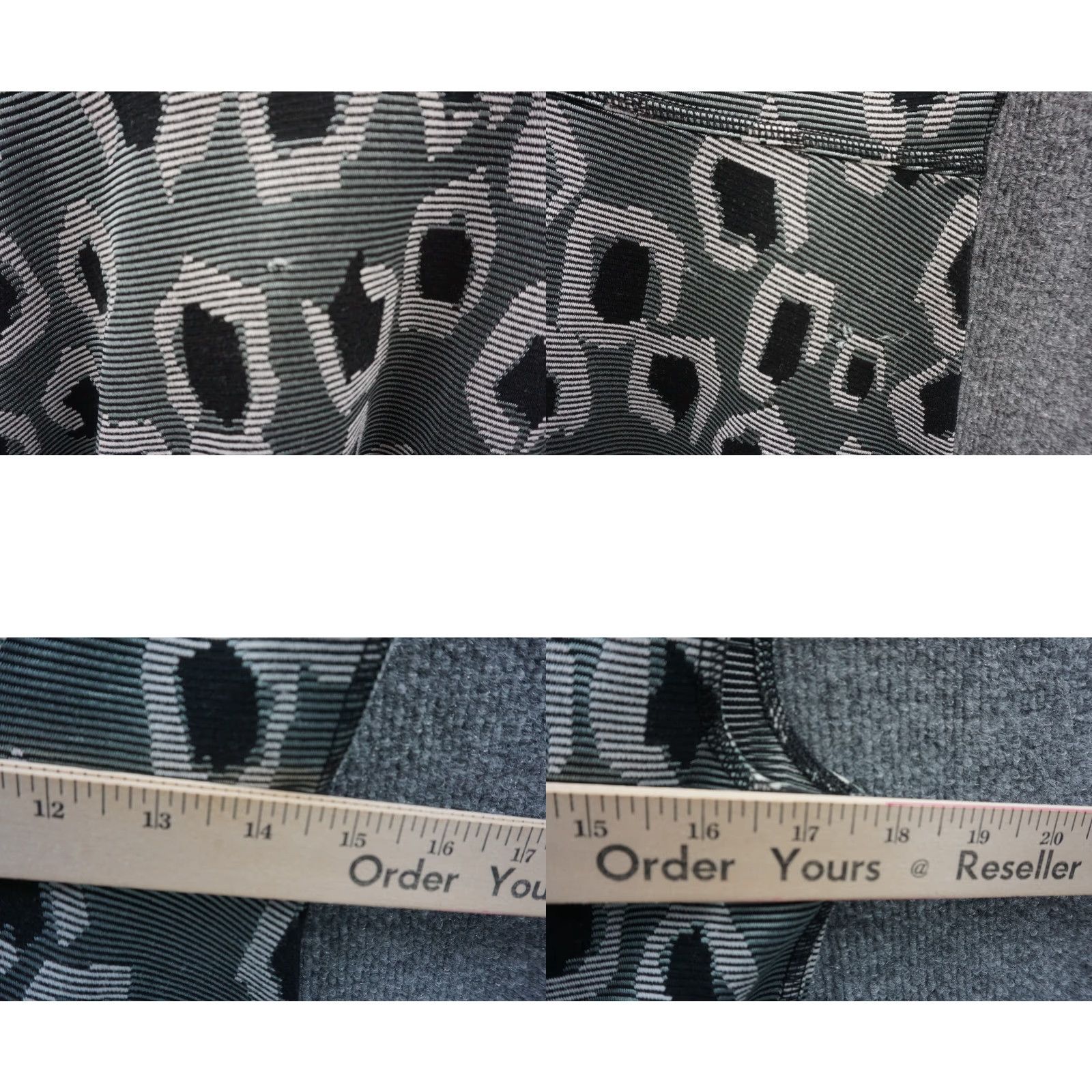 Escada Sport A-Line Dress Womens Size 38 Black Gray Animal Print Sleeveless  V-Neck Casual