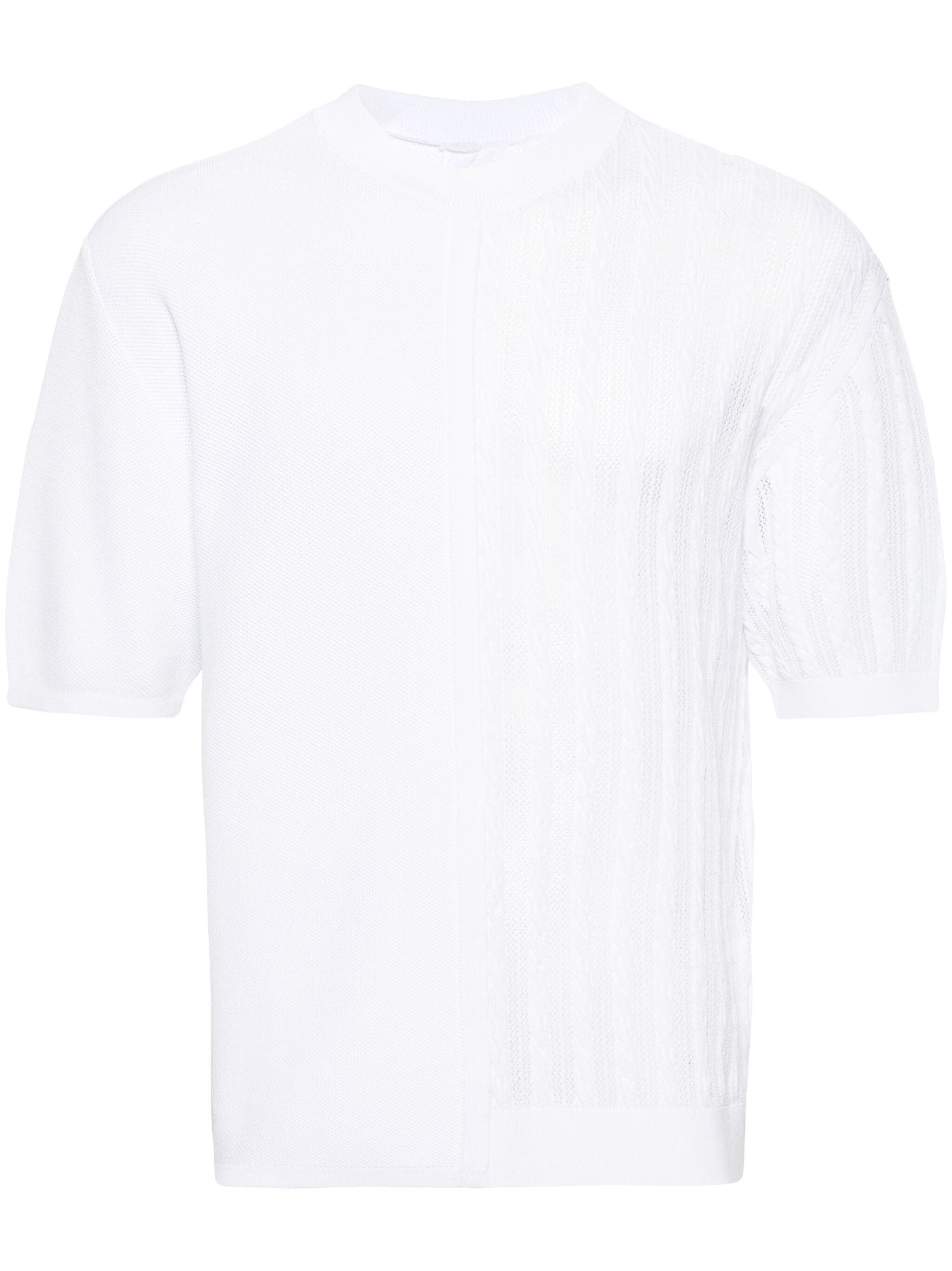 Jacquemus o1s22i1n1024 Knit Short Sleeve T-Shirt in White Size US M / EU 48-50 / 2 - 1 Thumbnail