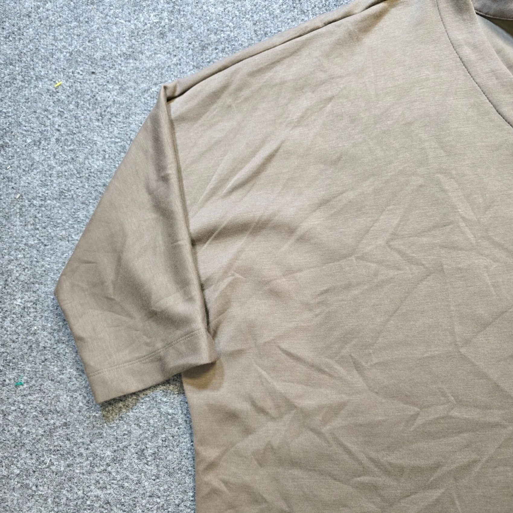 J. Jill J. Jill Top Womens XL Beige V Neck Short Sleeve Stretch Basic Layer Casual Shirt Shirt Womens XL Beige V-Neck Stretch Basic Layer J. Jill Top Size XL / US 12-14 / IT 48-50 - 3 Thumbnail