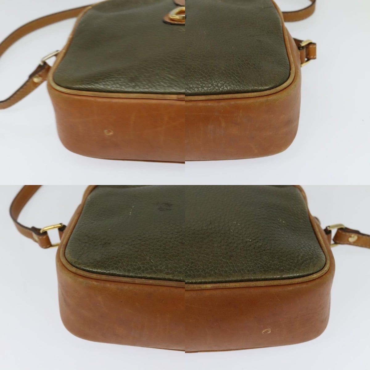 Celine CELINE Shoulder Bag Leather Khaki Gold Size ONE SIZE - 10 Thumbnail