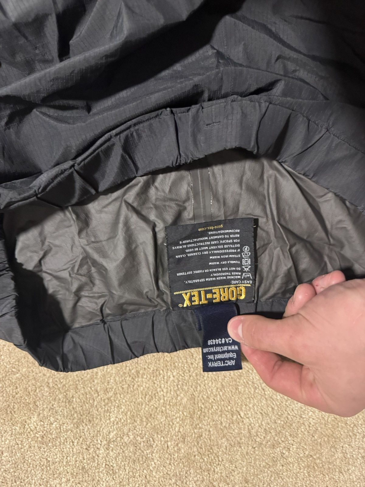Arcteryx gortex shell pants