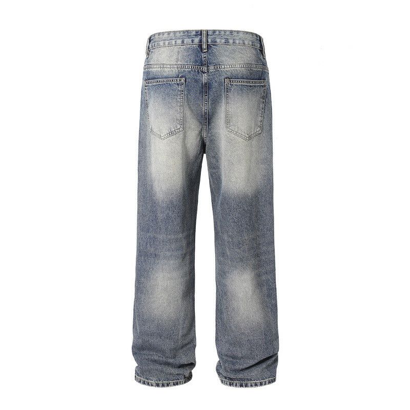 Japanese Brand × Jean High street washed loose wide leg washed classic jeans y2k Size US 32 / EU 48 - 2 Thumbnail