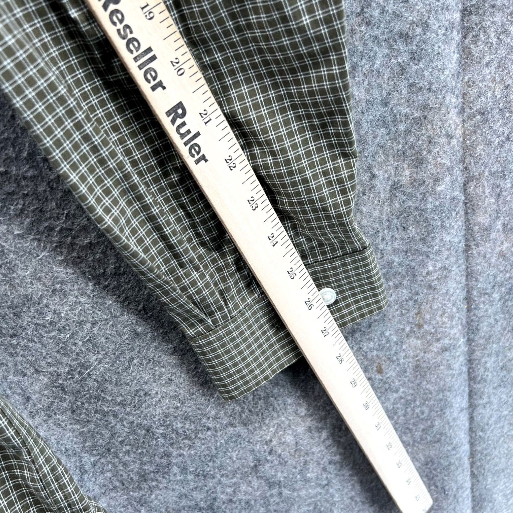 Eddie Bauer Eddie Bauer Shirt Men LT Olive Green Casual Button Down Relaxed Windowpane Cotton Long Sleeve Cap/Collar 50 in Chest Big & Tall Size US L / EU 52-54 / 3 - 2 Thumbnail