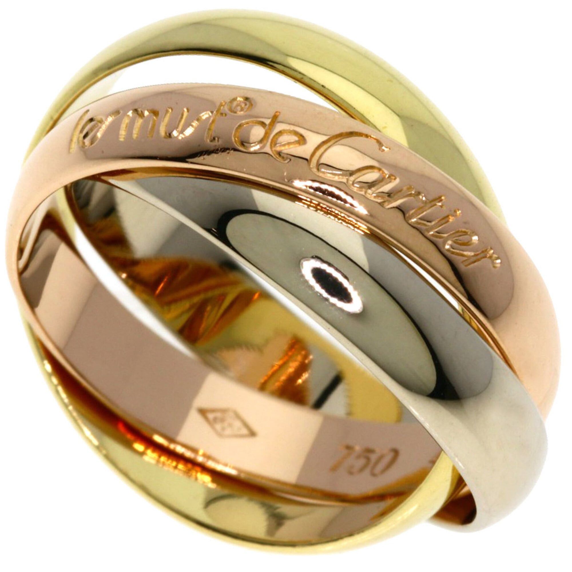 Cartier Cartier Trinity #48 Ring - 18K Yellow Gold/18K Pink White Gold Women's CARTIER Size ONE SIZE - 1 Thumbnail