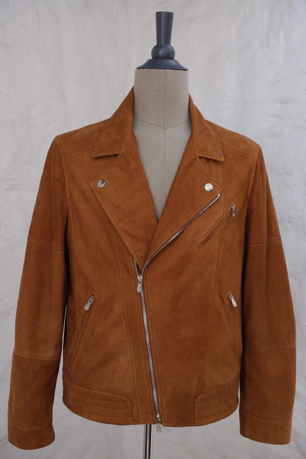 Brunello Cucinelli Brunello Cucinelli Biker Jacket Brown Leather Medium Size US M / EU 48-50 / 2 - 1 Thumbnail