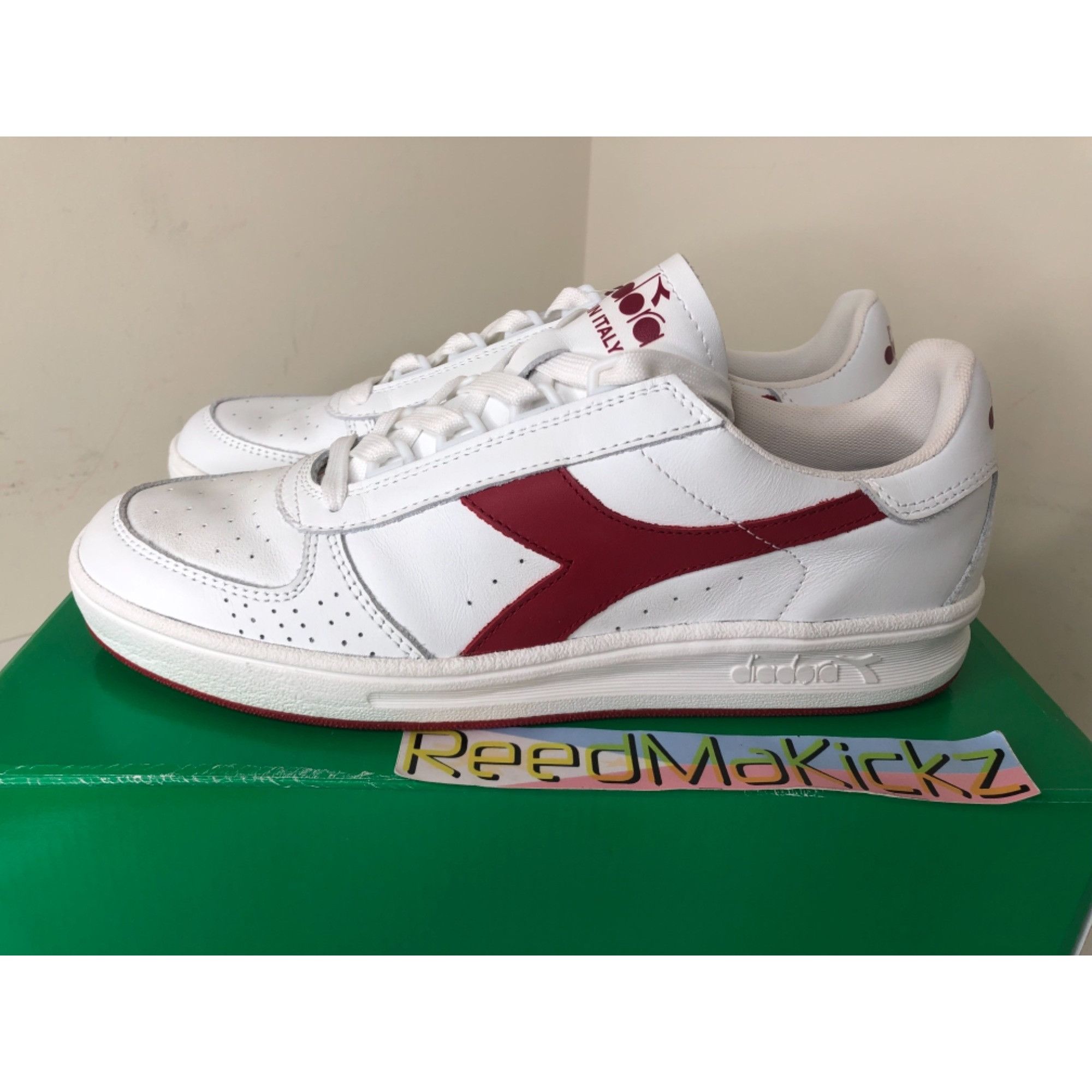 Diadora Diadora B. Elite White Red Pepper mens 7.5us Size US 7.5 / EU 40-41 - 1 Thumbnail
