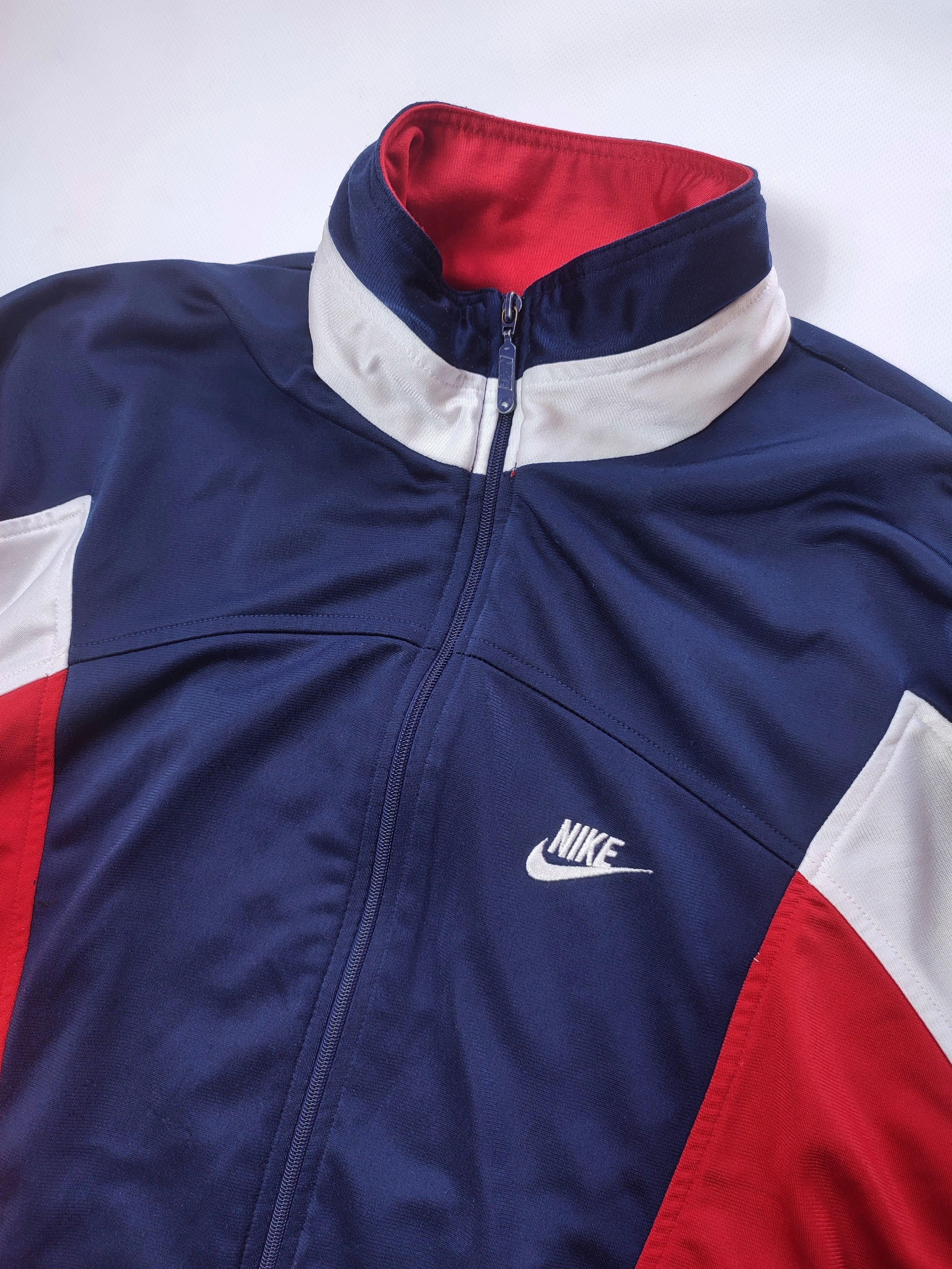 Nike Nike Vintage 90s Navy Red Windbreaker Jacket Size US S / EU 44-46 / 1 - 4 Thumbnail