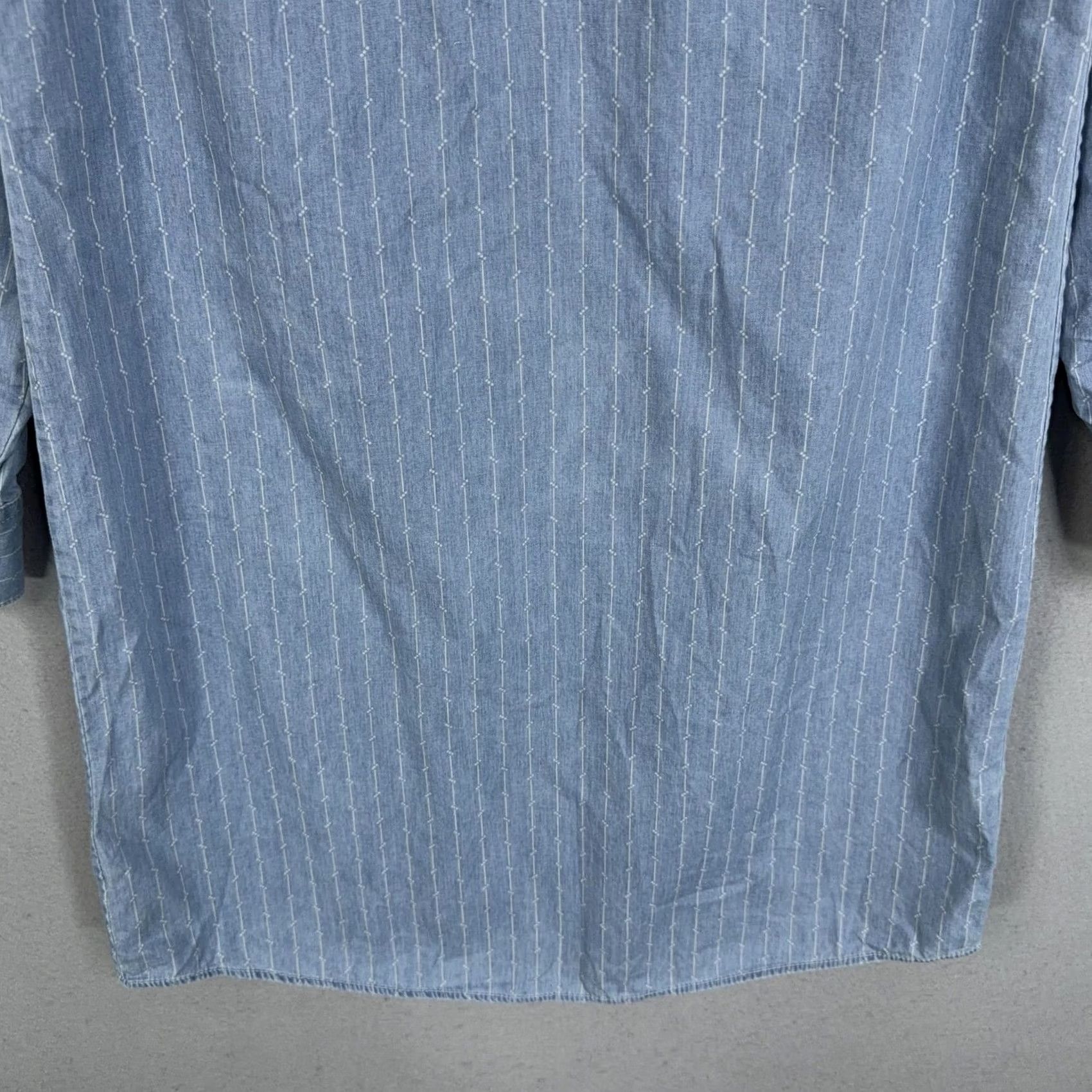 Brooks Brothers Brooks Brothers Womens 6 Chambray Shirt Dress Stripes Size M / US 6-8 / IT 42-44 - 3 Thumbnail