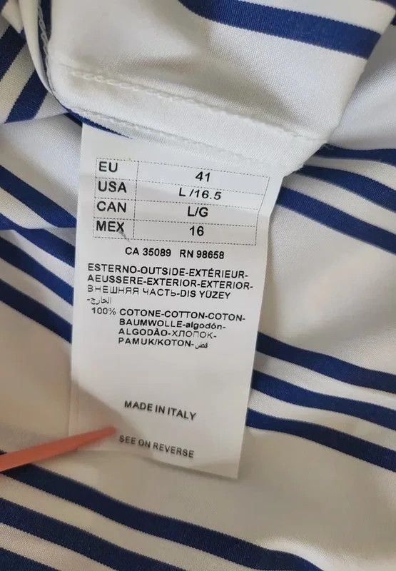 Paul & Shark RRP330€ PAUL&SHARK sz L SHIRTS STRIPED LONG SLEEVES NEW Size US L / EU 52-54 / 3 - 6 Thumbnail