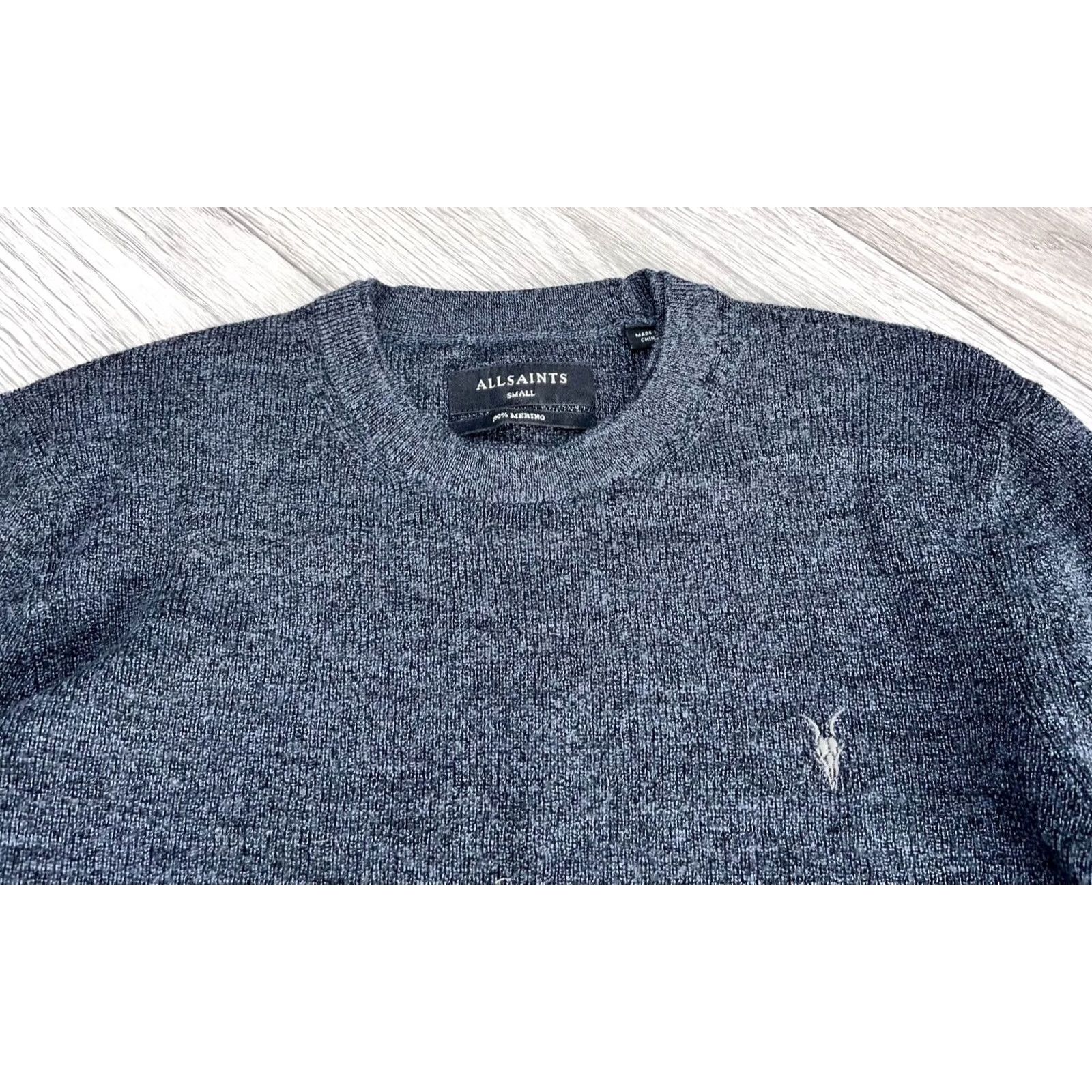 Allsaints AllSaints Ivar Merino Crew Jumper Sweater Pullover Men S Gray Size S Size US S / EU 44-46 / 1 - 2 Thumbnail