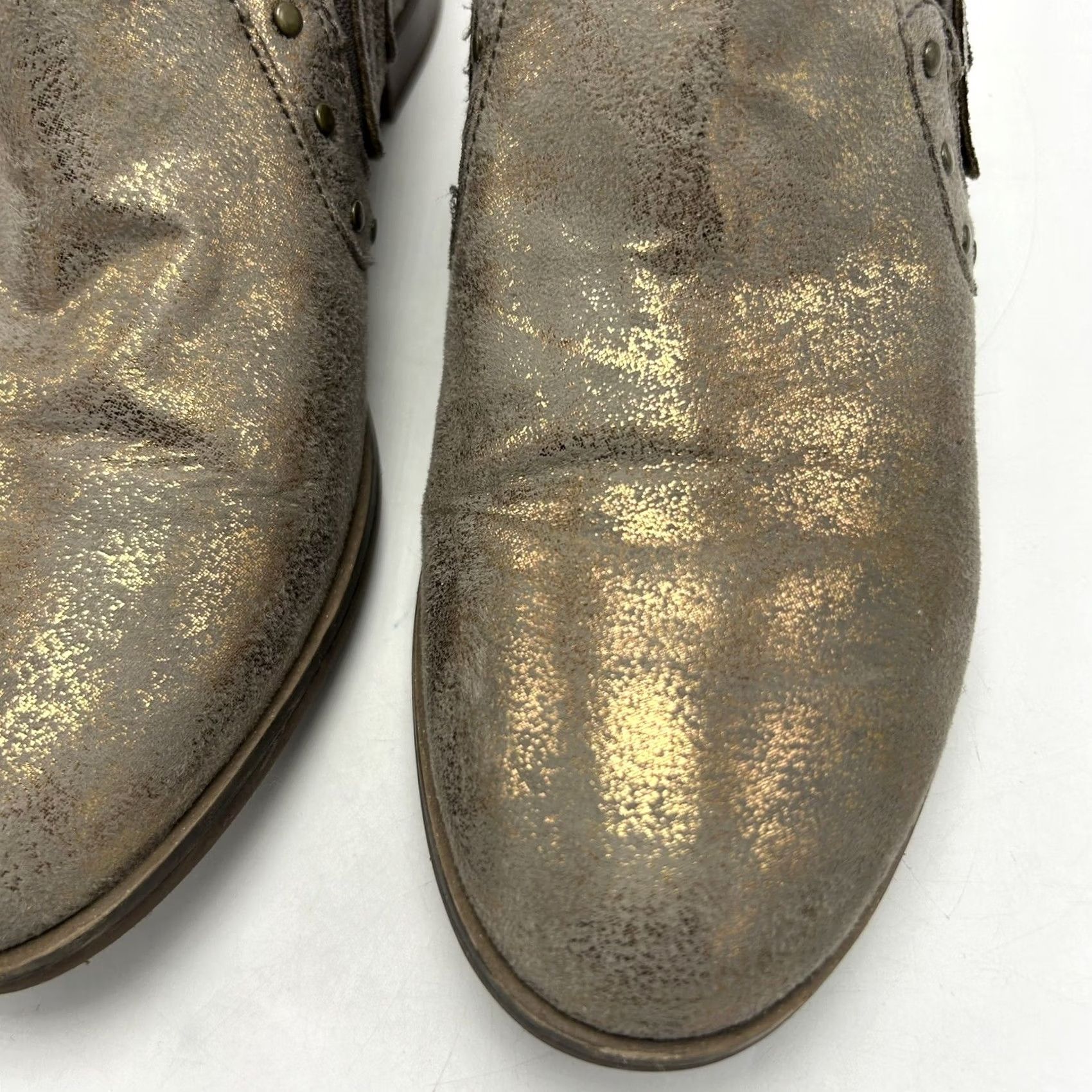 Clarks Clarks Collection Trish Bell Loafer Brown Womans 8 M Studded Slip On Bootie Metal Size US 6 / IT 36 - 6 Thumbnail