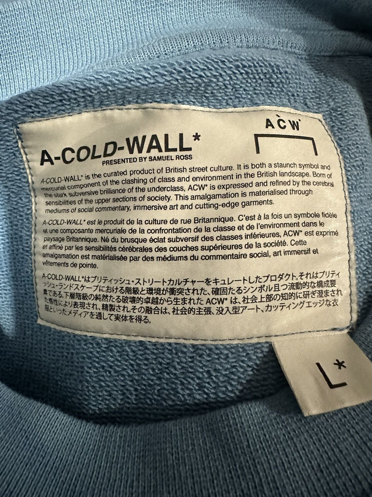A-COLD-WALL* A-COLD-WALL PRINTED SWEATSHIRT Size US L / EU 52-54 / 3 - 3 Thumbnail