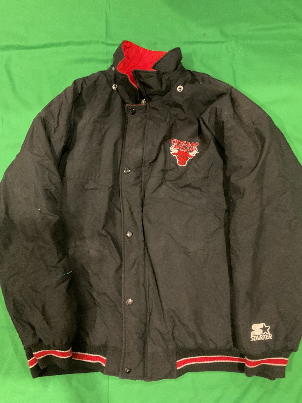 NBA × Vintage Vintage Chicago Bulls black & red varsity jacket Size US L / EU 52-54 / 3 - 2 Thumbnail
