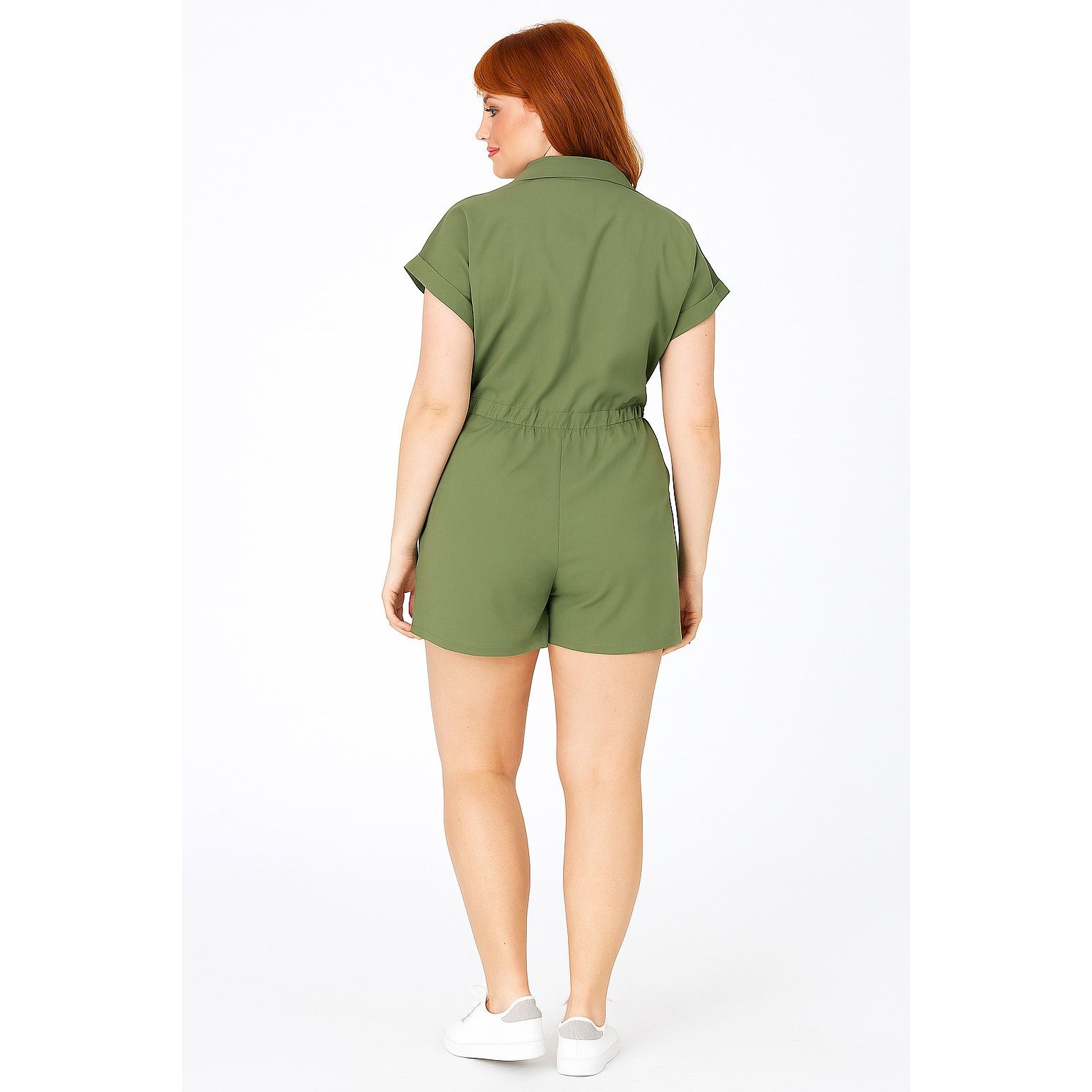Pinko NWT Celebrity Pink Green Poplin Short Romper 2XL Size 42" / US 20 - 3 Thumbnail