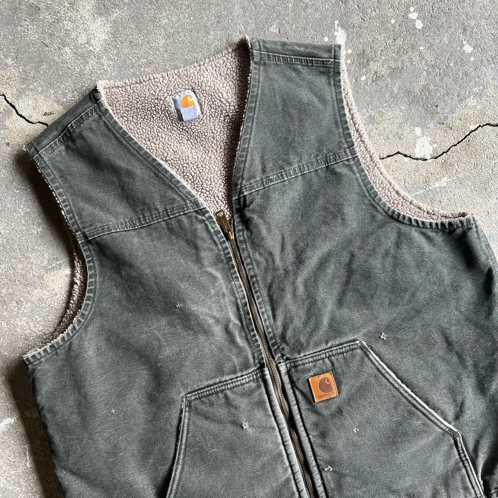 Carhartt × Vintage Carhartt V26 MOS green work wear vest Size US XL / EU 56 / 4 - 2 Thumbnail