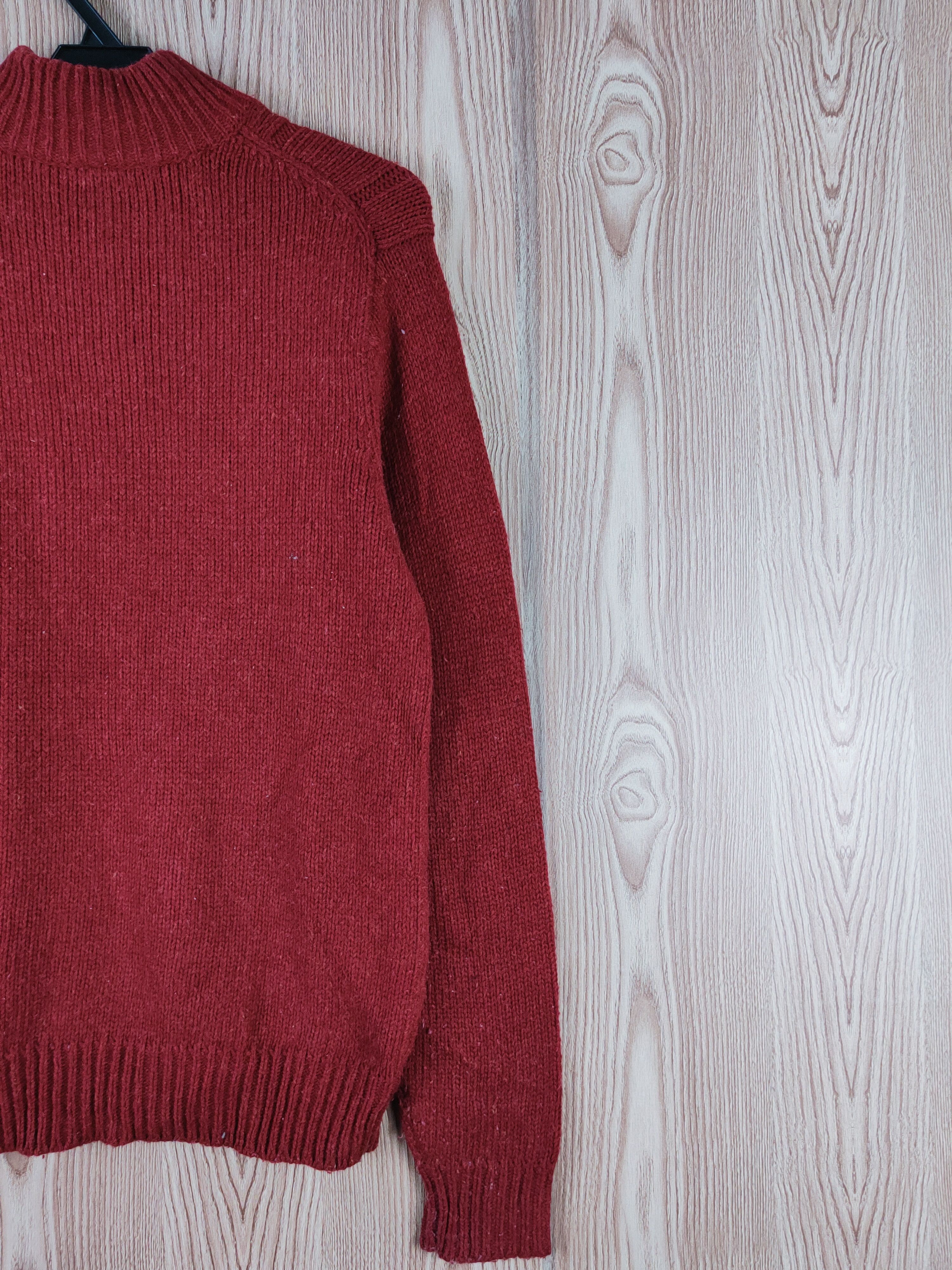 Aran Isles Knitwear × Uniqlo × Vintage Vintage 💥 Uniqlo Maroon Knitwear Sweatshirts Size US L / EU 52-54 / 3 - 9 Thumbnail