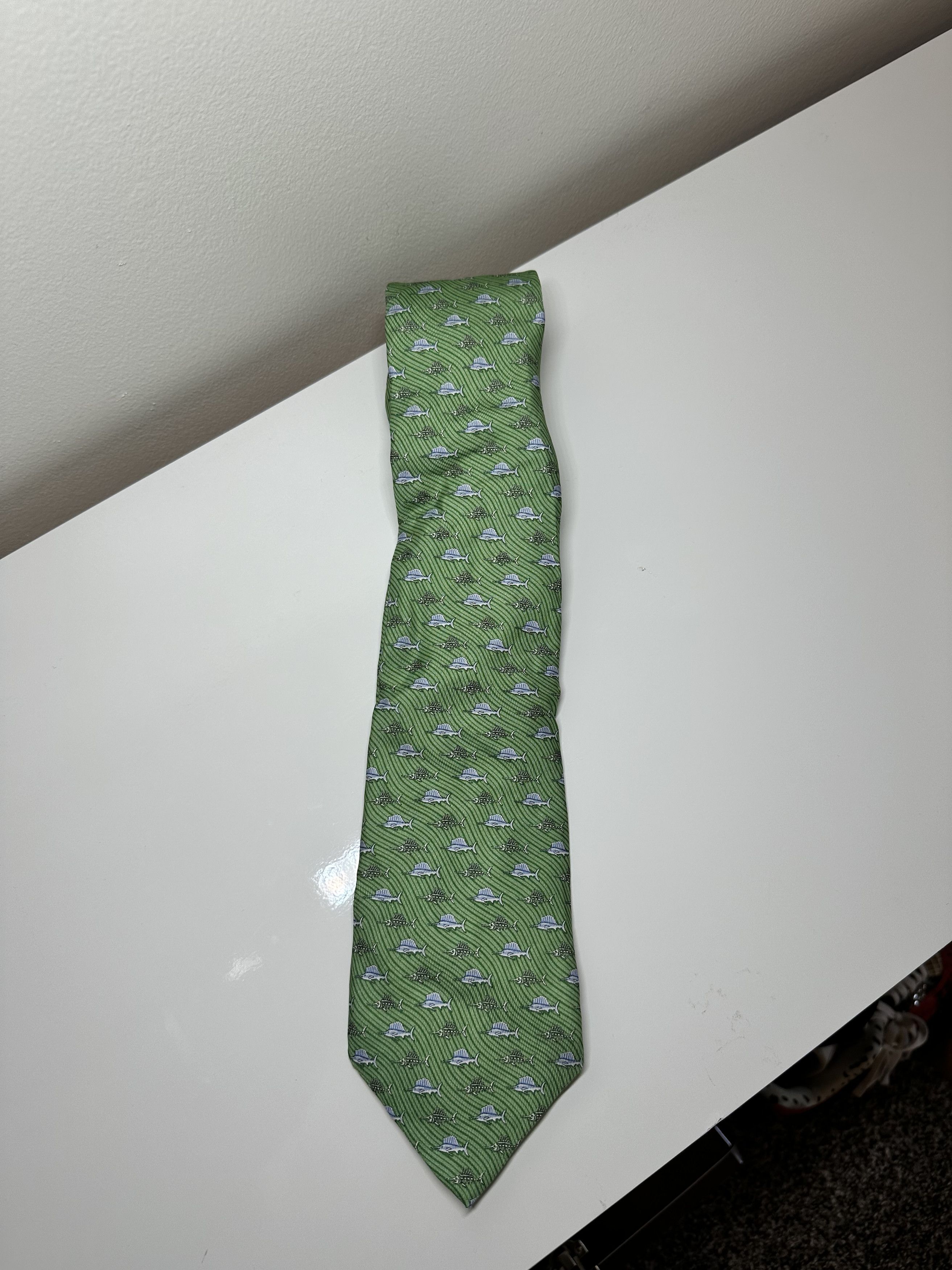 Vineyard Vines Green Tie Size ONE SIZE - 2 Thumbnail