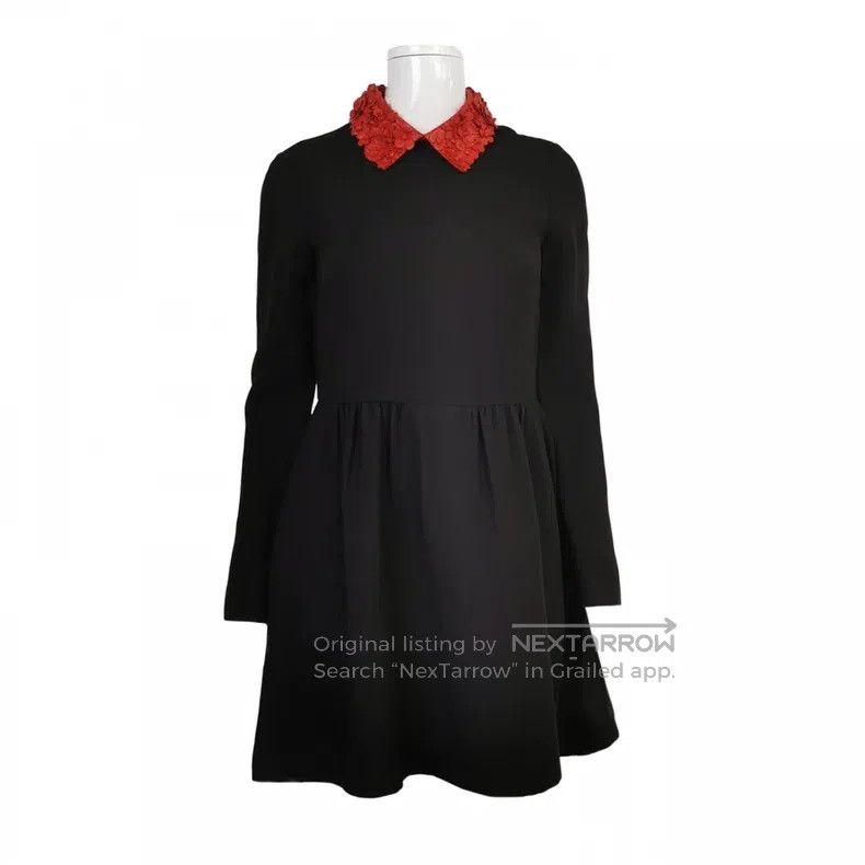 Valentino Valentino Wool mulberry silk blend color-blocked long-slee Size S / US 4 / IT 40 - 1 Thumbnail