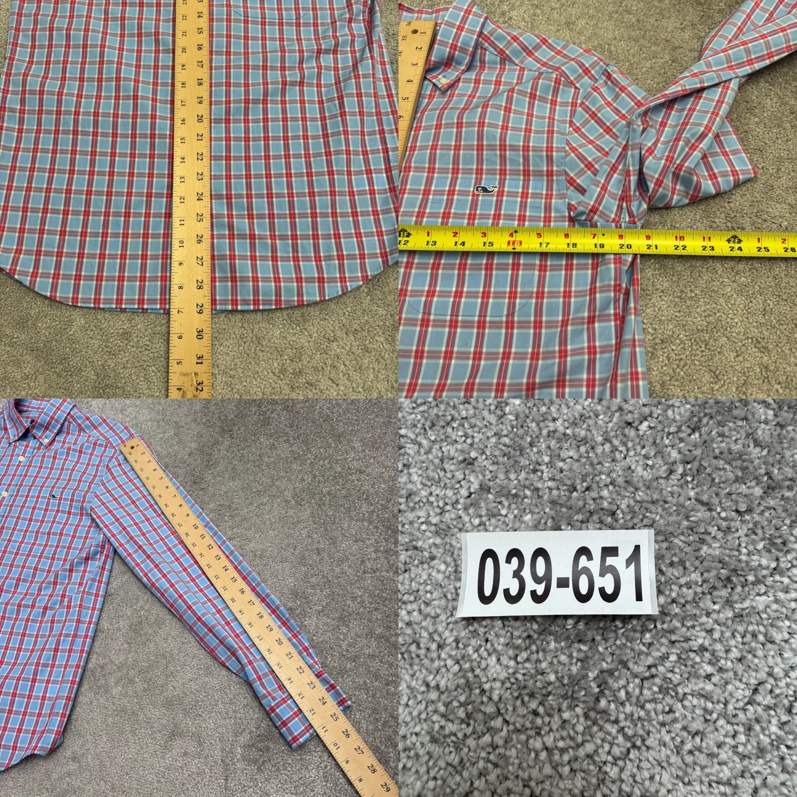 Vineyard Vines Vineyard Vines Plaid Button-Down Shirt Mens Small Blue Red Long Sleeve Cotton Shirt Size US S / EU 44-46 / 1 - 9 Thumbnail