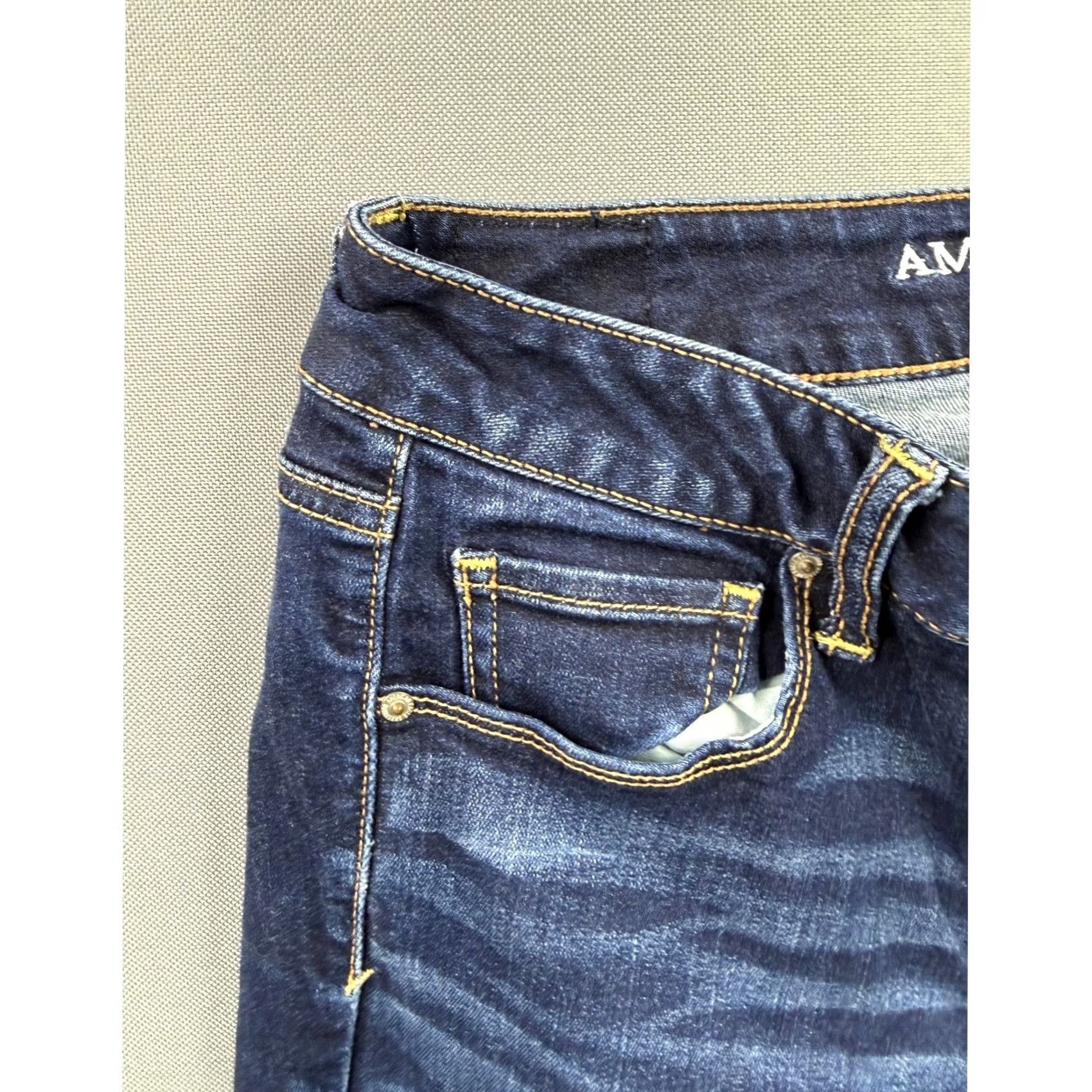American Eagle Outfitters American Eagle Outfitters Jeans Skinny Womens Dark Wash 26x28 Super Stretch Denim Five-Pocket Modern Slim Fit Size 27" / US 4 / IT 40 - 7 Thumbnail
