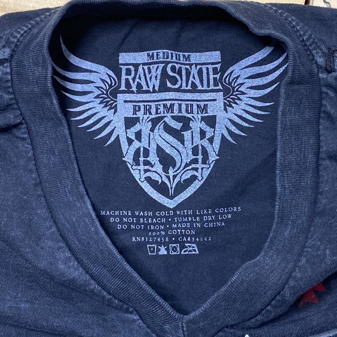 Raw State Raw State Skulls & Crosses Faded Black Y2K Tee Size Medium Size US M / EU 48-50 / 2 - 3 Thumbnail
