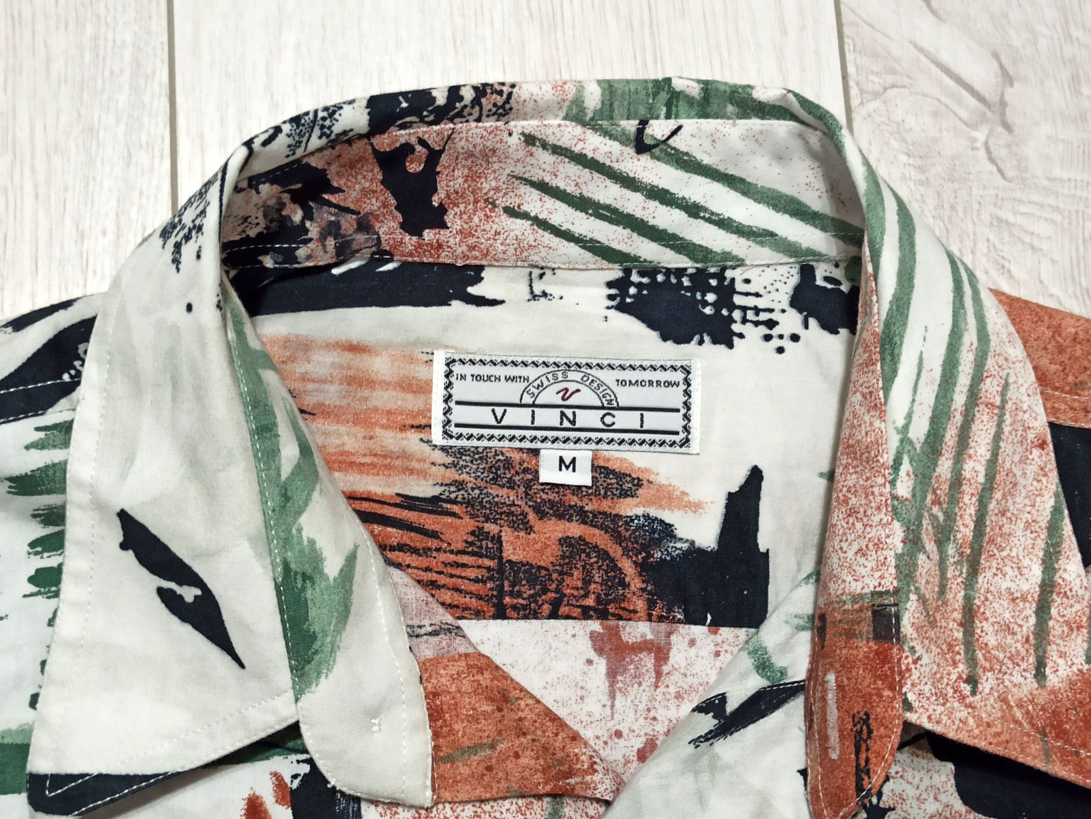 Designer × Vinci × Vintage Vinci Swiss Design Vintage Shirt Abstract Pattern 90s Size US L / EU 52-54 / 3 - 2 Thumbnail
