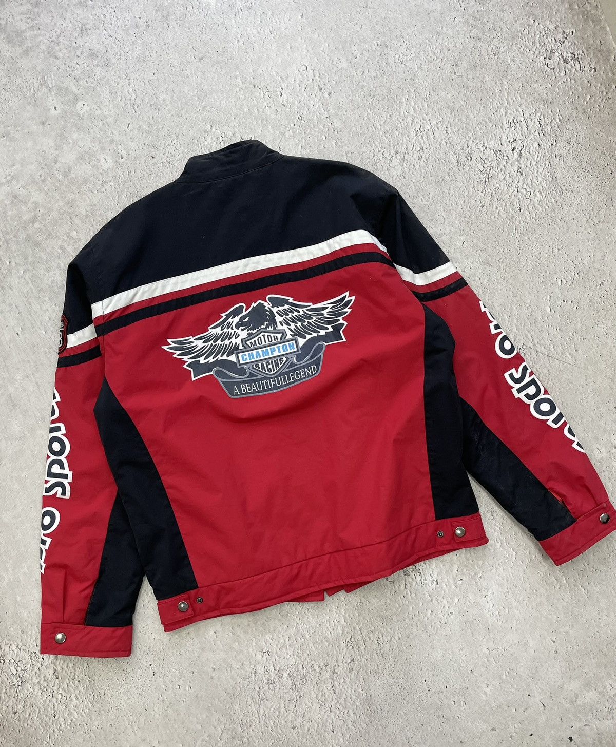 Harley Davidson Hype racing nylon marlboro style moto jacket y2k hype Size US XL / EU 56 / 4 - 8 Thumbnail