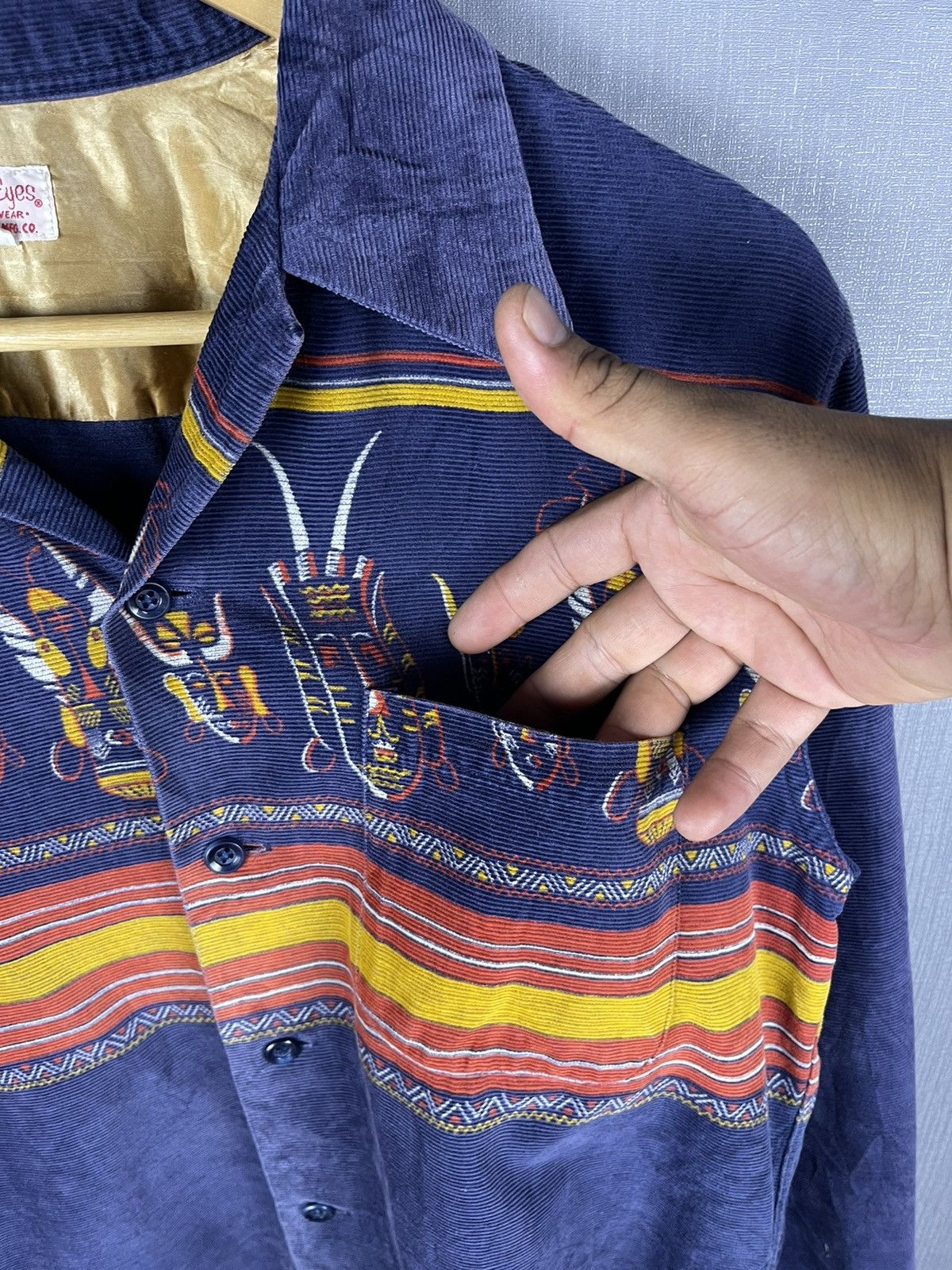 Sugar Cane × Toyo Enterprises × Vintage VINTAGE SUGAR CANE Style Eyes Rockabilly Corduroy Button Ups Size US M / EU 48-50 / 2 - 6 Thumbnail