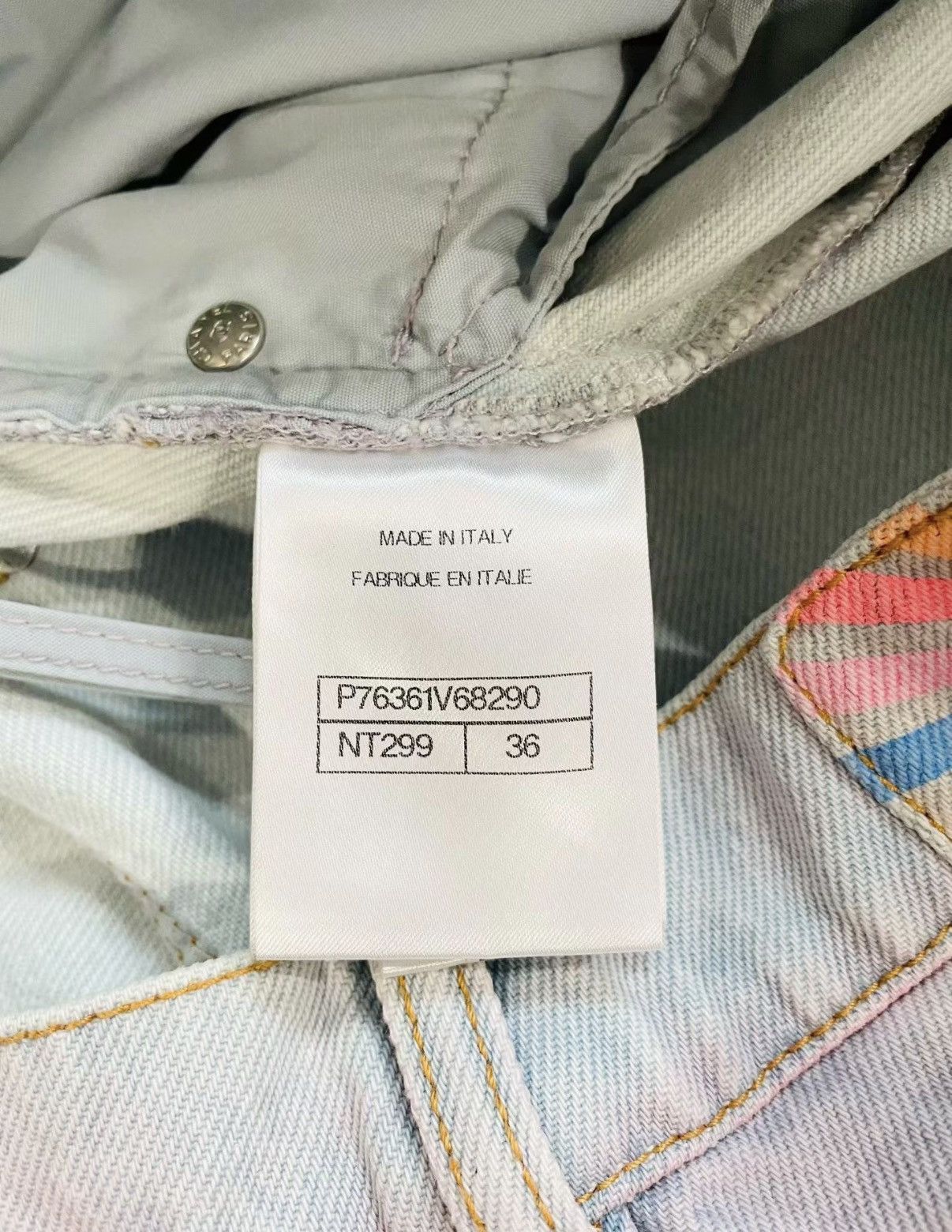 Chanel Chanel F36 24C Collection Tie-Dye Wide-Leg Jeans J33 Size 25" / US 0 / IT 36 - 5 Thumbnail