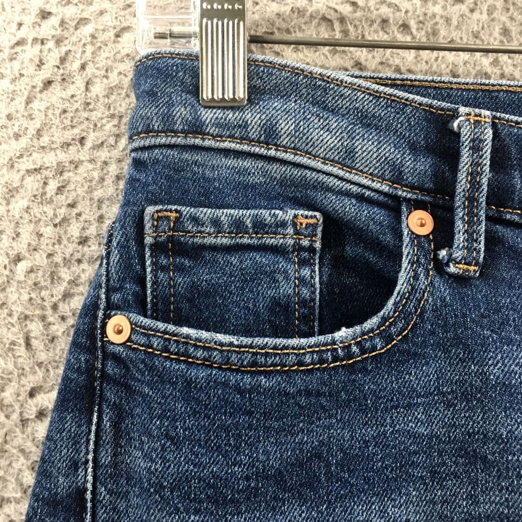 Banana Republic Banana Republic Jeans Womens 26 Petite Blue Denim Mid Rise Zip Fly Straight Jeans 5-Pocket Womens Size 26" / US 2 / IT 38 - 3 Thumbnail