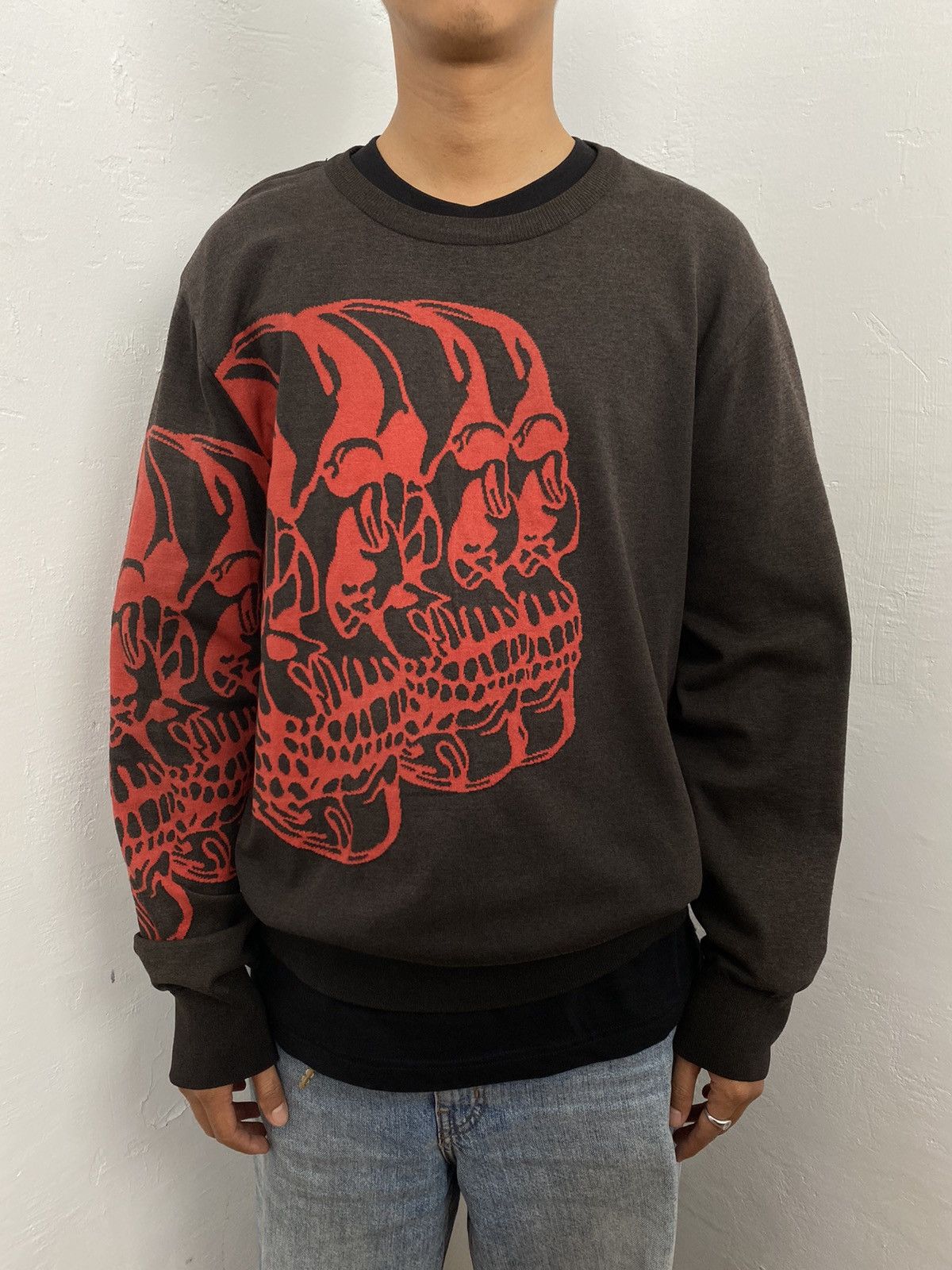 If Six Was Nine × Japanese Brand × Le Grande Bleu (L.G.B.) Passardi skull sweatshirt Size US L / EU 52-54 / 3 - 1 Thumbnail