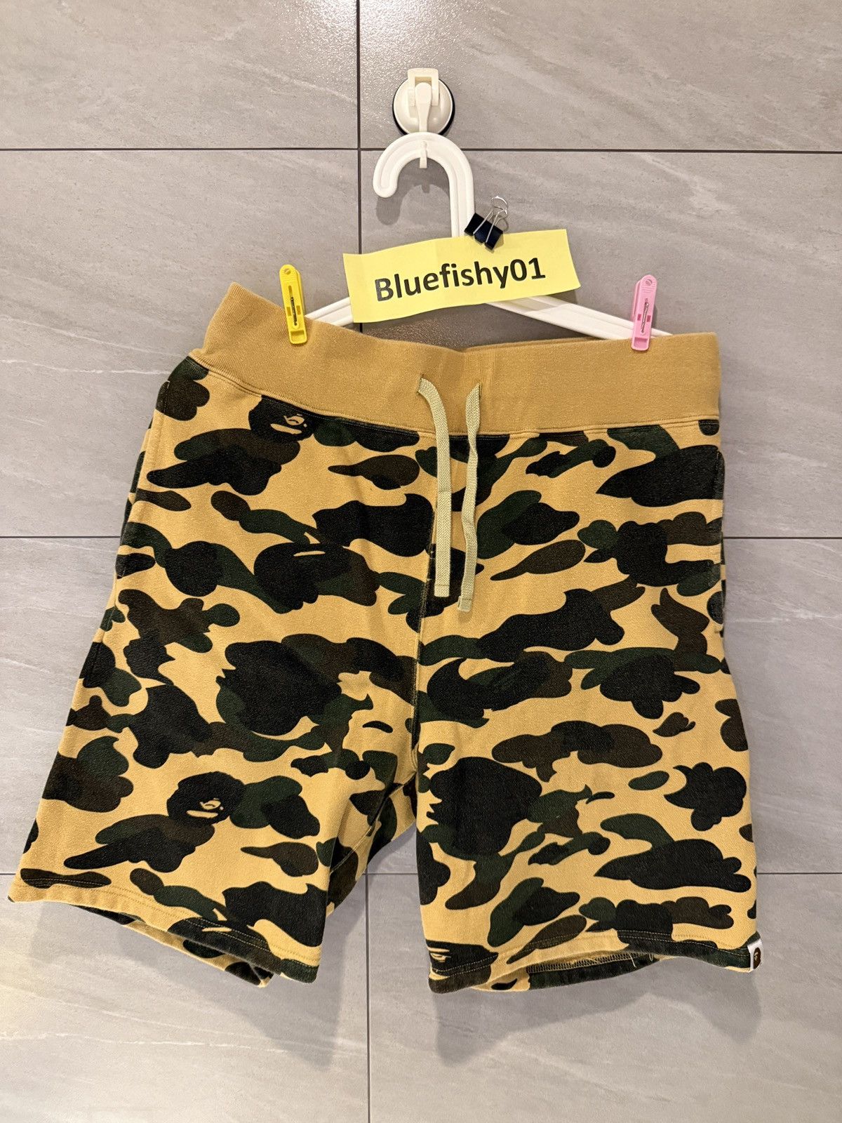 Bape Bape 1st Yellow Camo Shorts Asia Size L Size US 33 - 1 Thumbnail