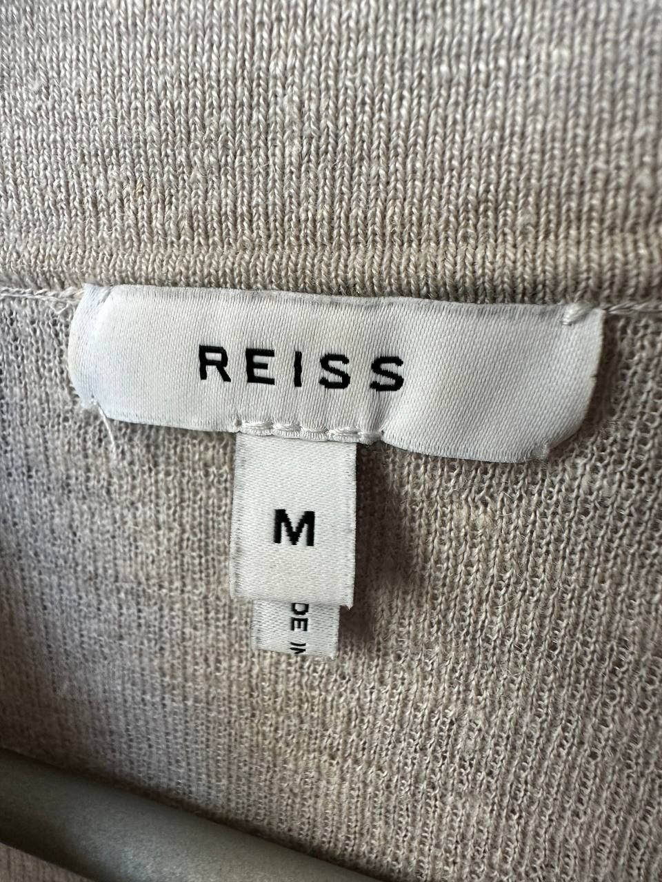 Reiss REISS Jenna Mixed Media Alpaca/Linen Top 1/4 Zip Polo Shirt Size M / US 6-8 / IT 42-44 - 12 Thumbnail
