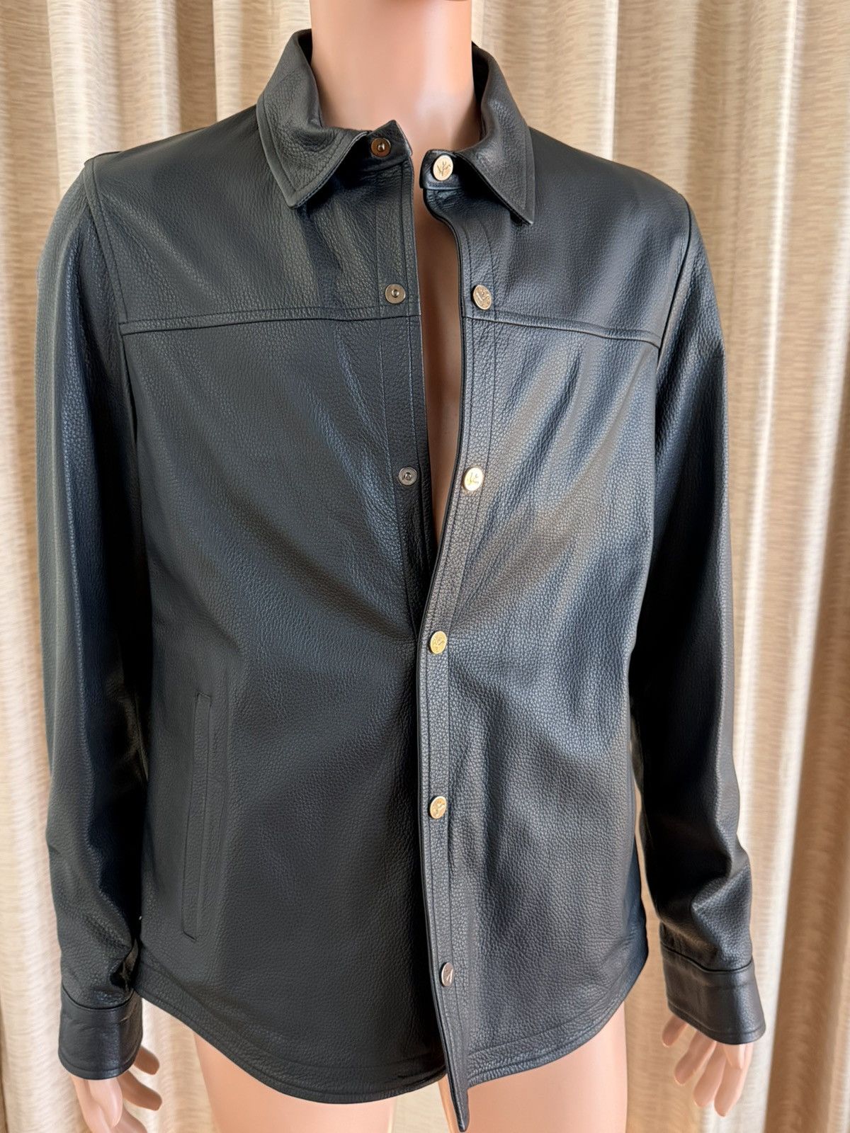 Isaia Napolii New ISAIA NAPOLI Men Deerskin Leather Shirt Jacket Overshirt Size US M / EU 48-50 / 2 - 2 Thumbnail