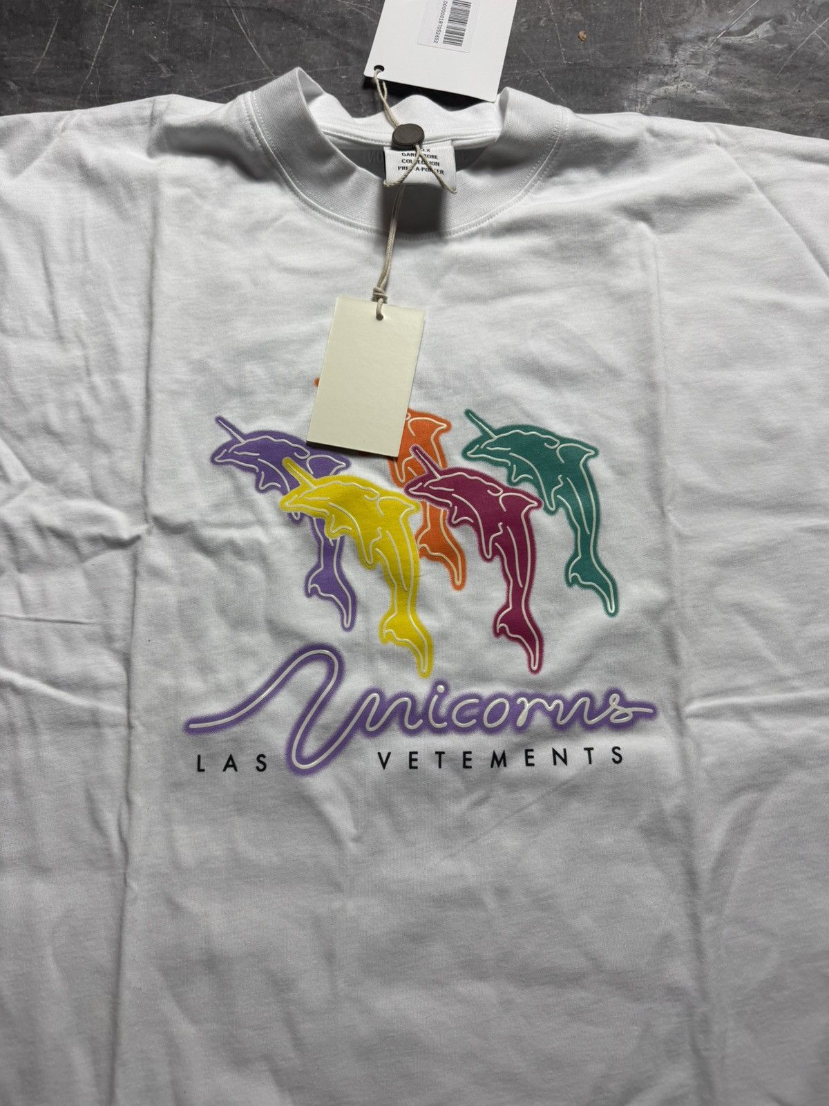Vetements Vetements Las Vetements Unicorn Dolphins t-shirt in White Size US L / EU 52-54 / 3 - 3 Thumbnail