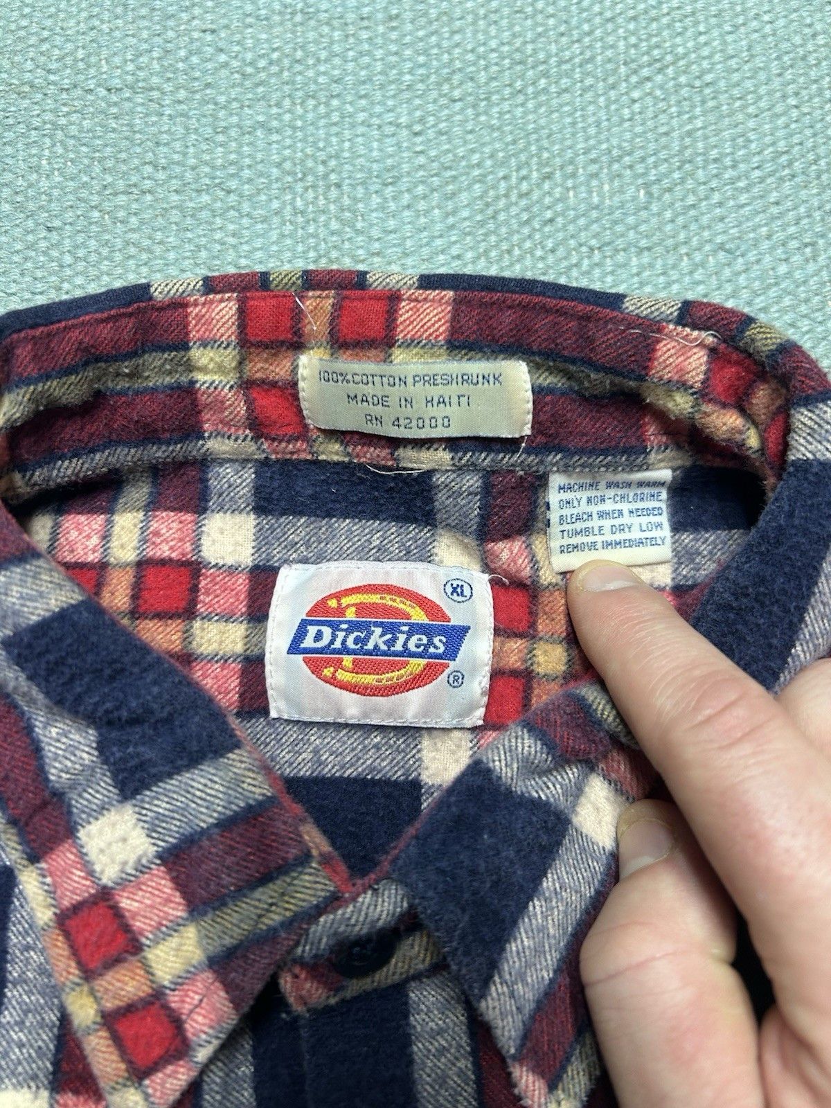 Vintage Vintage flannel shirt dickies brushed cotton soft plaid XL Size US XL / EU 56 / 4 - 5 Thumbnail