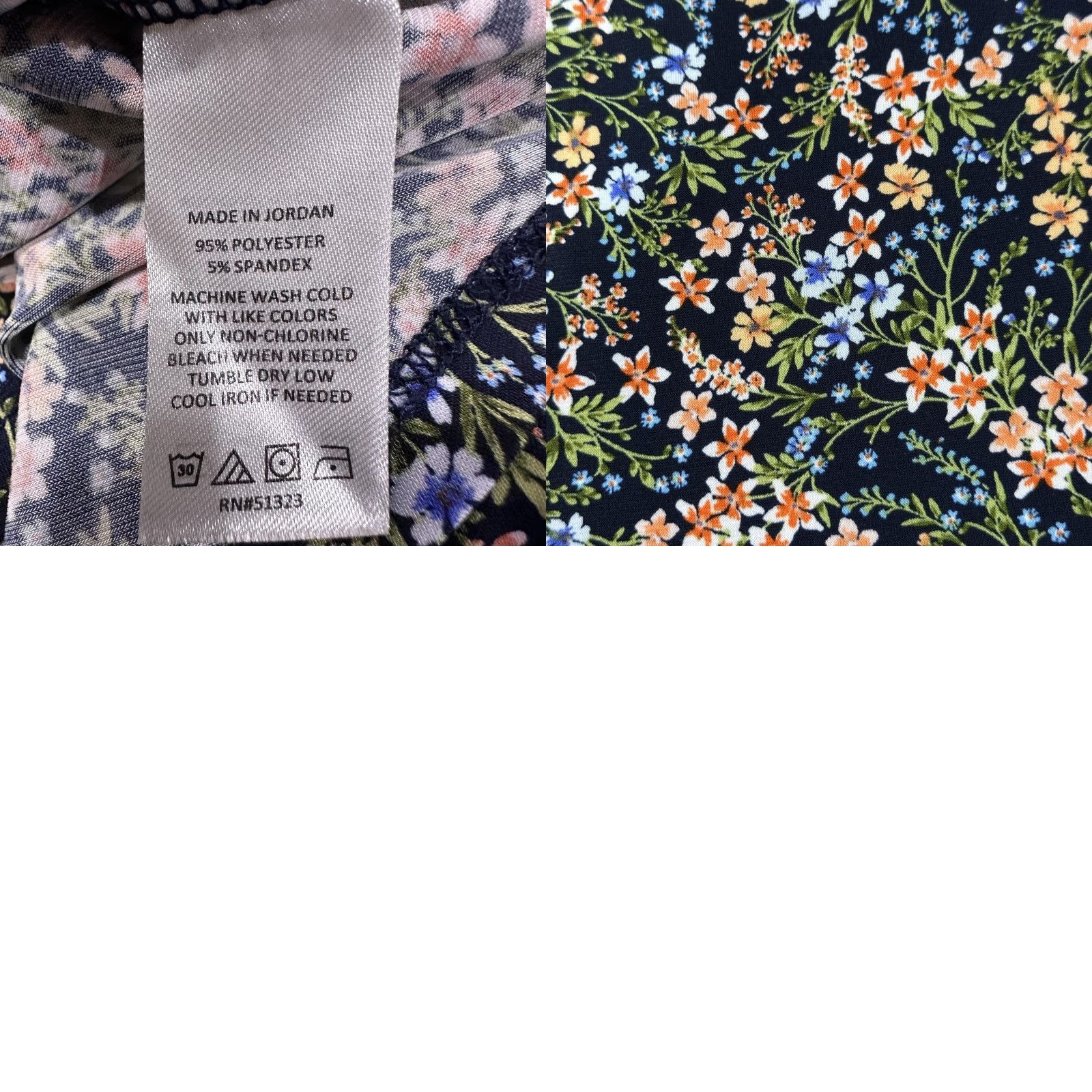 Vince Camuto Vince Camuto Blouse S Blue Floral V-Neck Long Sleeve Feminine Womens Shirt Clothing Size S / US 4 / IT 40 - 8 Thumbnail