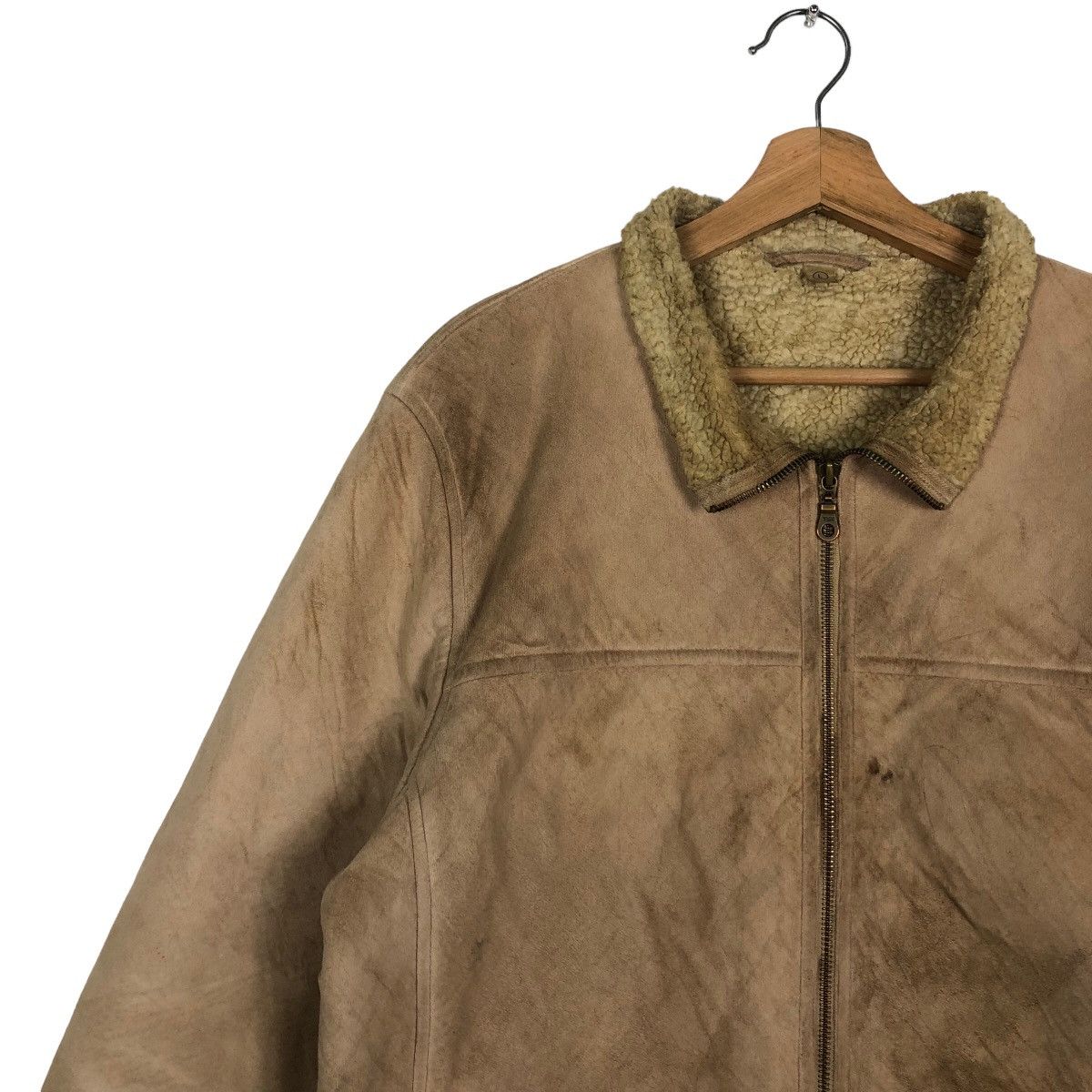 Japanese Brand 🔥90’s Vintage Moleskin Leather Mink Fur Lining Uniqlo Japan Size US L / EU 52-54 / 3 - 7 Thumbnail