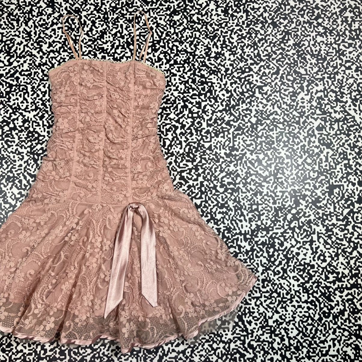 Japanese Brand Vintage Y2K Un Deux Trois Sexy Pink Mesh Mini Dress Size M / US 6-8 / IT 42-44 - 8 Thumbnail