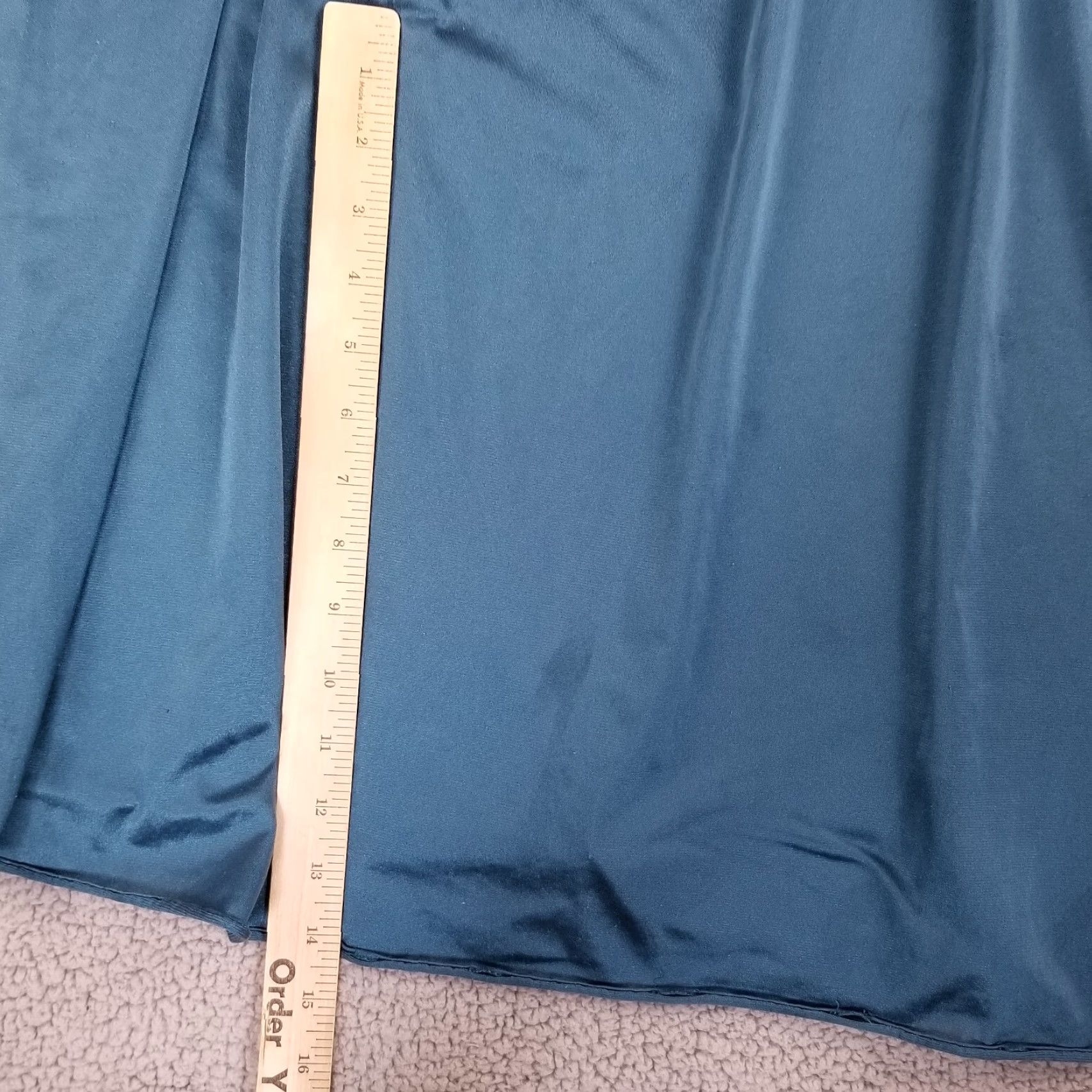 Vintage VINTAGE Woman Within Nightgown Robe Perignoir Nylon Lace Trim Short Sleeve V-Neck Blue M Womens Size ONE SIZE - 7 Thumbnail
