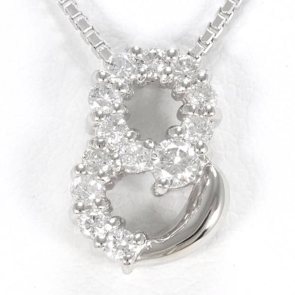 Other LuxUness PT900 Platinum PT850 Necklace Diamond 0.31ct Metal Necklace in Pristine Condition Size ONE SIZE - 1 Thumbnail