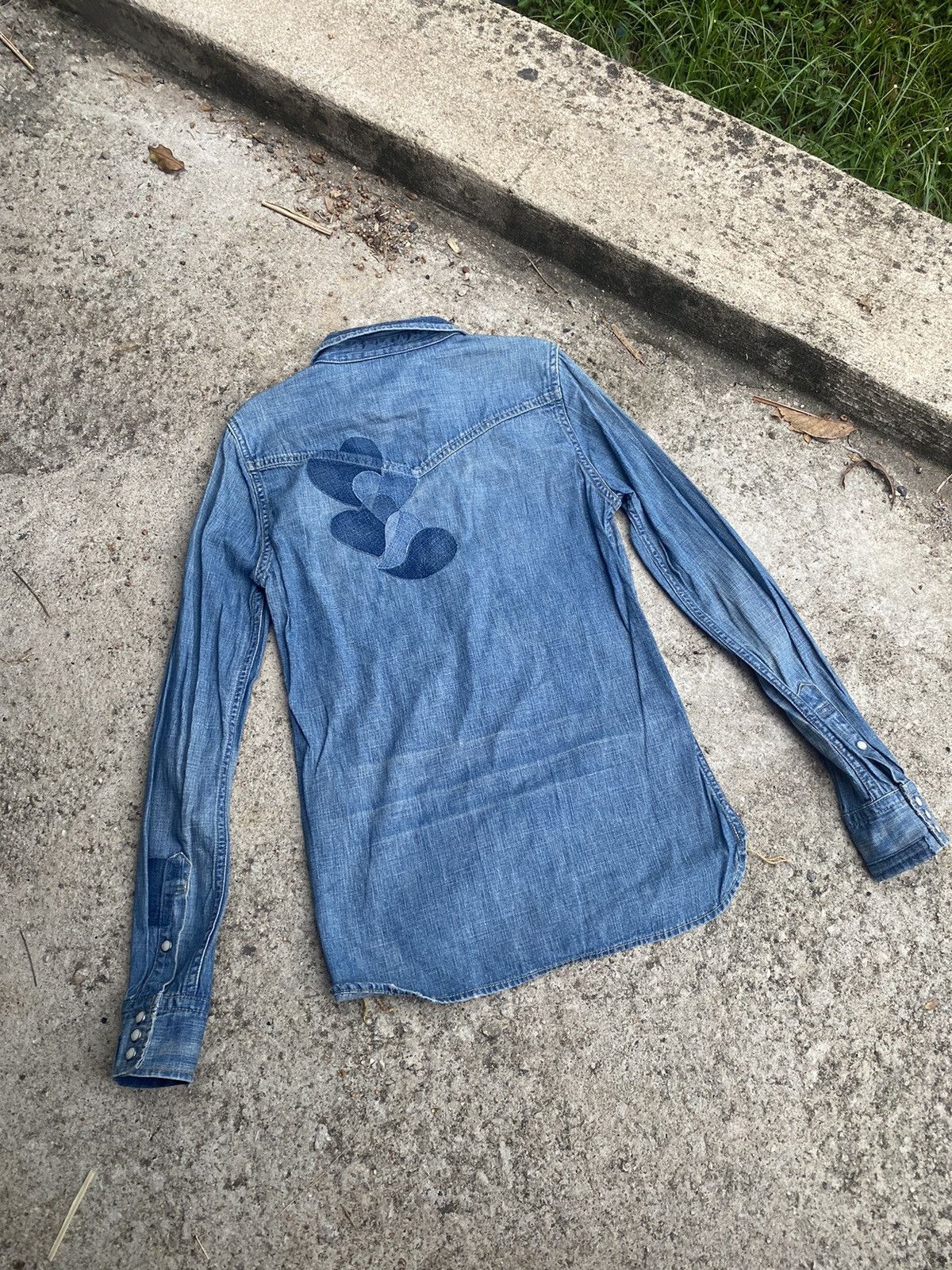 Remi Relief × Vintage Vintage Remi Relief Japan Pearl Snap Button Denim Shirt Size S / US 4 / IT 40 - 7 Thumbnail