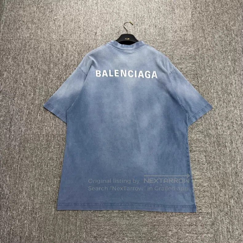 Balenciaga Balenciaga Embroidered Letter Gradation Short Sleeve Size US S / EU 44-46 / 1 - 5 Thumbnail