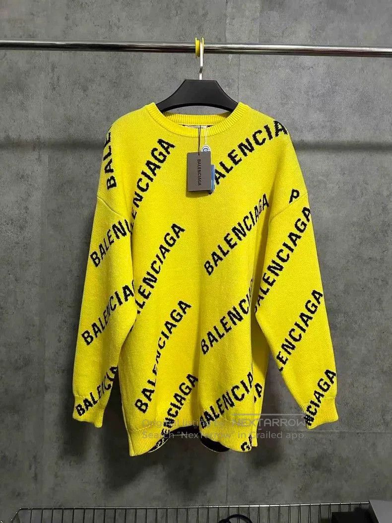 Other Balenciaga Yellow Logo Knit Sweater. Size US S / EU 44-46 / 1 - 1 Thumbnail