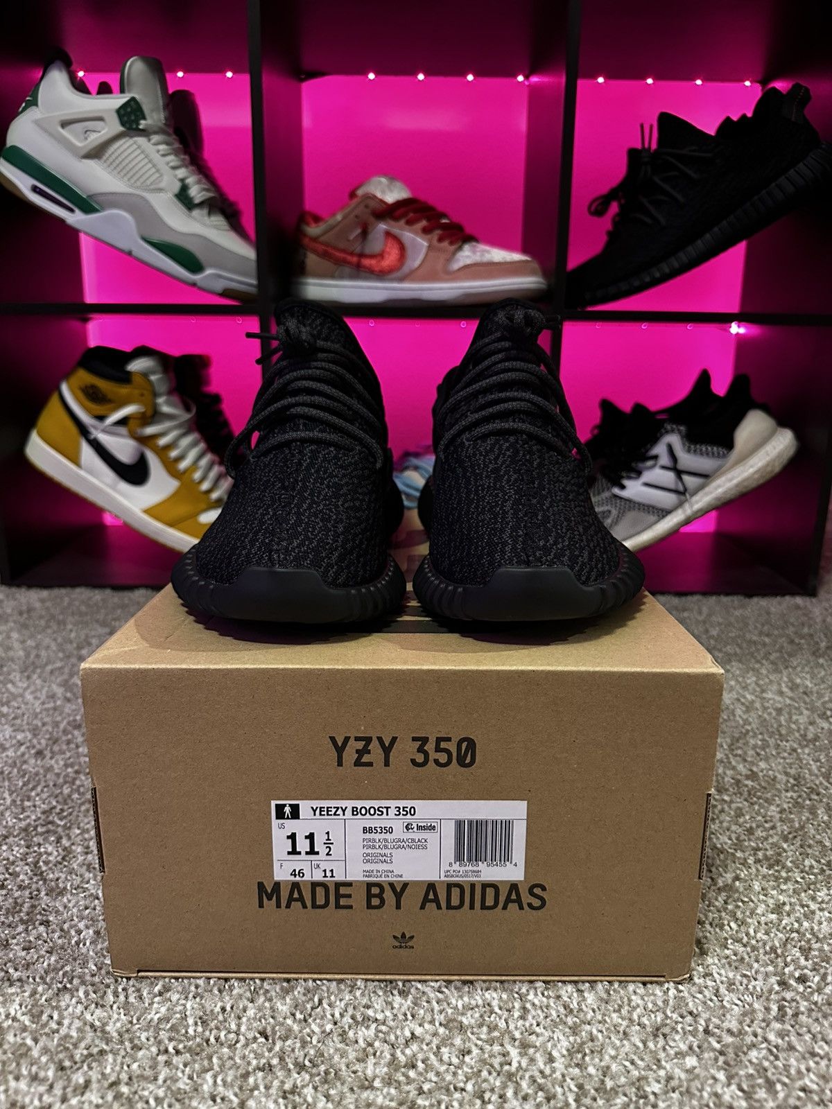 Adidas Yeezy 350 Pirate Black Size US 11.5 / EU 44-45 - 2 Thumbnail