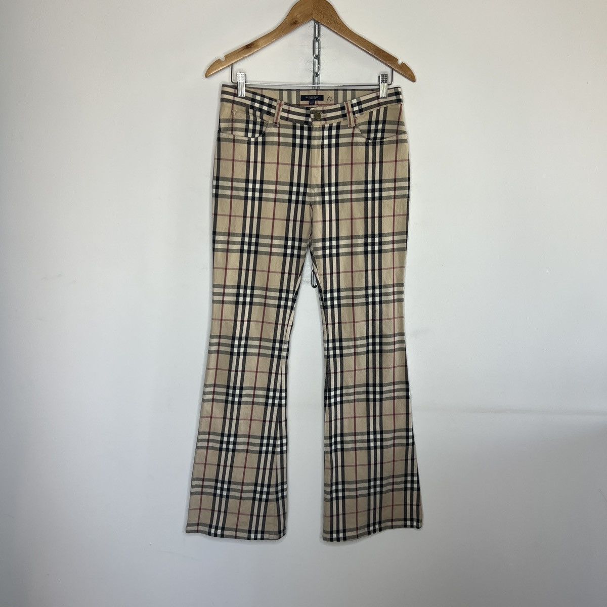Burberry Bootcut Y2k Burberry London Womens Check Nova Trousers Pants Size 30" / US 8 / IT 44 - 1 Thumbnail